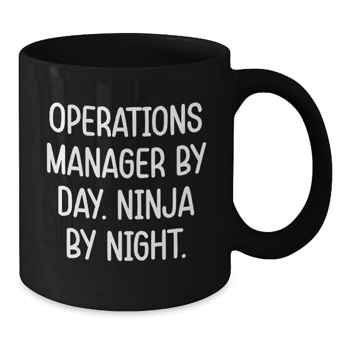 Funny Operations Manager Gifts, Operations Manager By Day. Ninja By Night. Black Coffee Mug Gifts for Operations Manager, Gifts from Coworkers - Additional