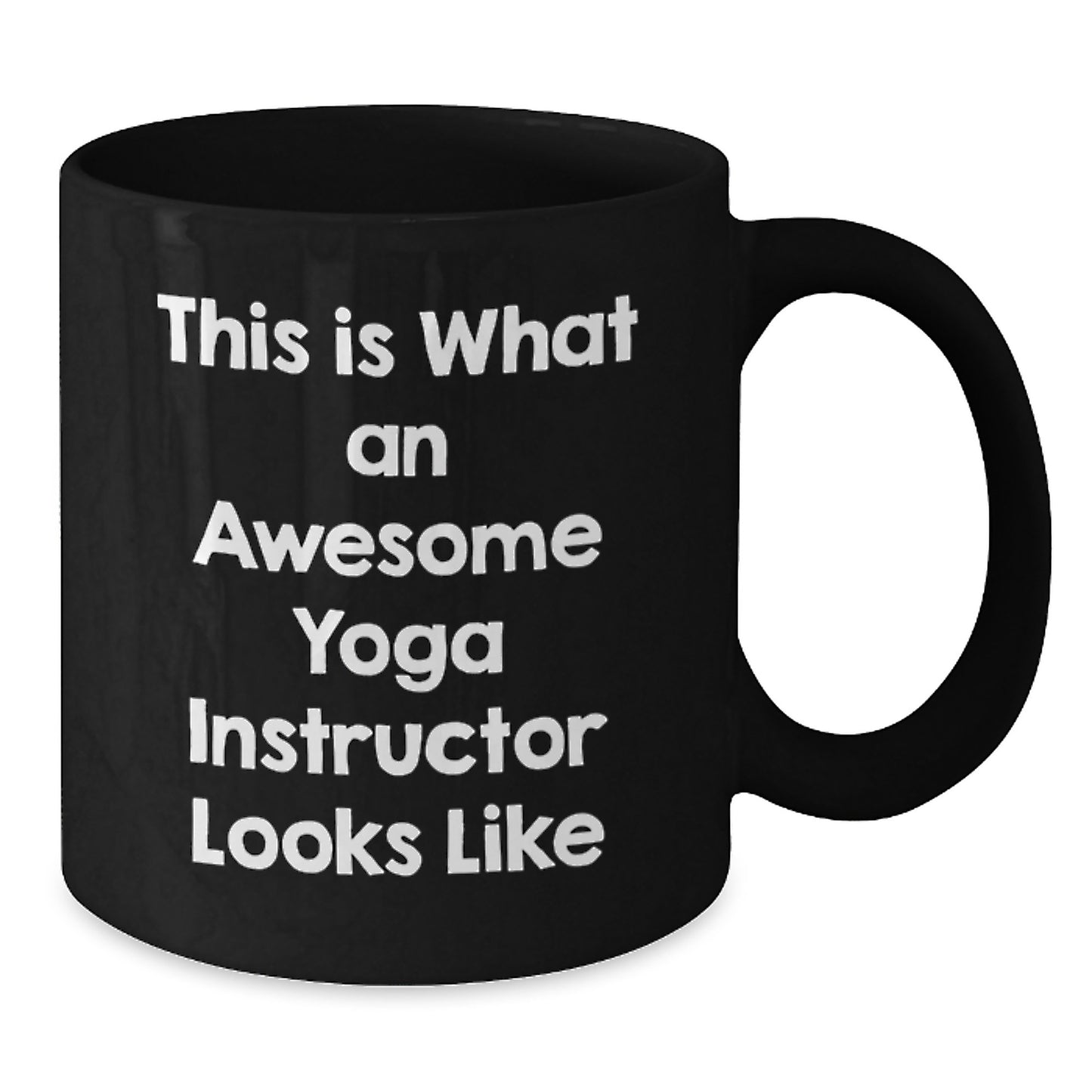 Christmas Unique Gifts for Yoga Instructor Men, Funny Quote Black Coffee Mug, Perfect for Yoga Friends from Family - Additional