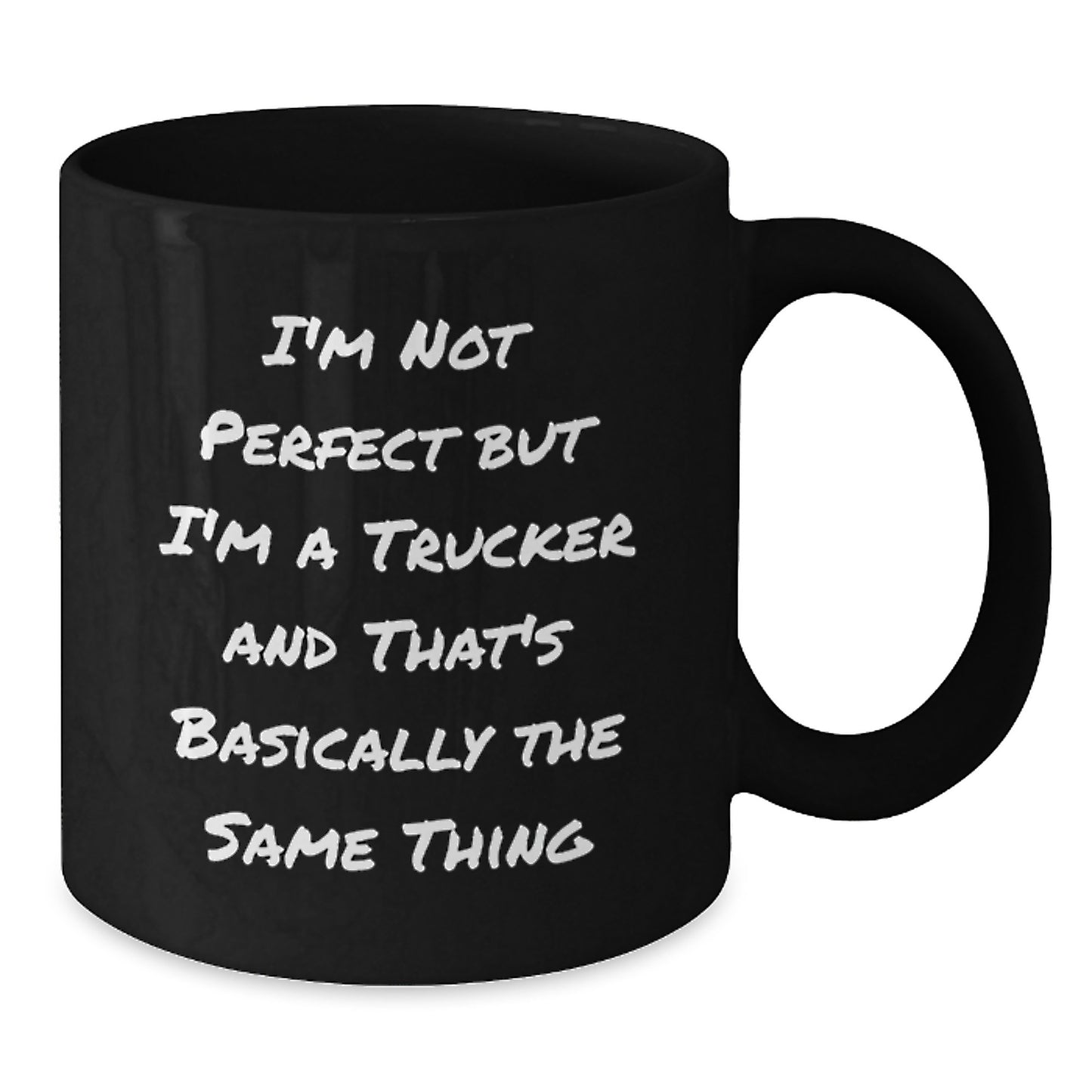 Funny Trucker Gifts for Men, Trucker Black Coffee Mug, Perfect for Trucker Friends and Family on Christmas - Additional
