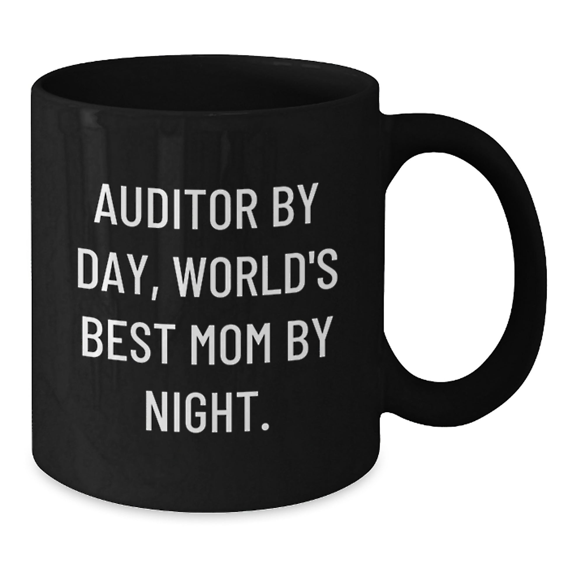 Funny Auditor Gifts from Friends for Auditor Men, World's Best Mom Black Coffee Mug, Christmas Unique Mug - Additional