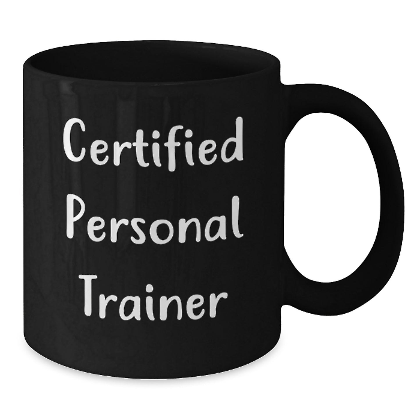 Funny Gifts from Personal Trainer for Men - Certified Personal Trainer Black Coffee Mug - Christmas Unique Ideas - Additional