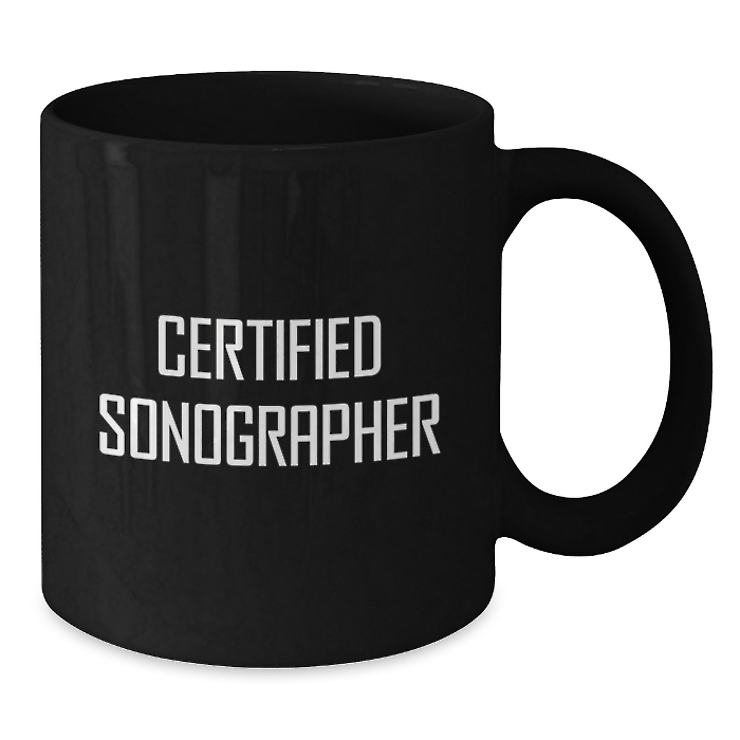 Unique Gifts for Sonographer Certified Professional Black Coffee Mugs from Friends - Additional