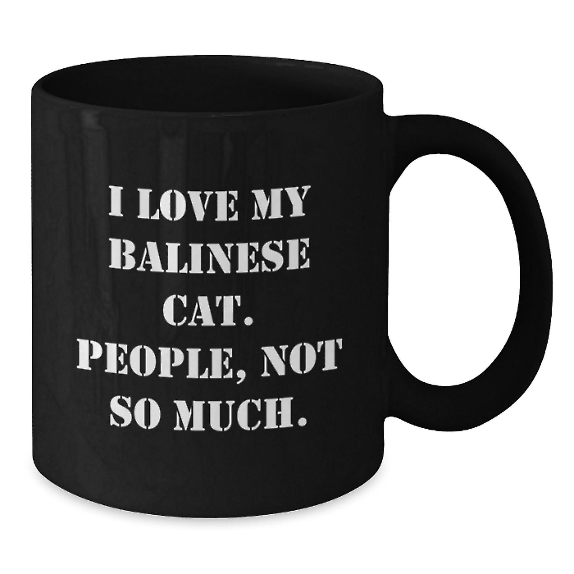 Funny Balinese Cat Lover Black Coffee Mug Gifts for Friends Family - Additional