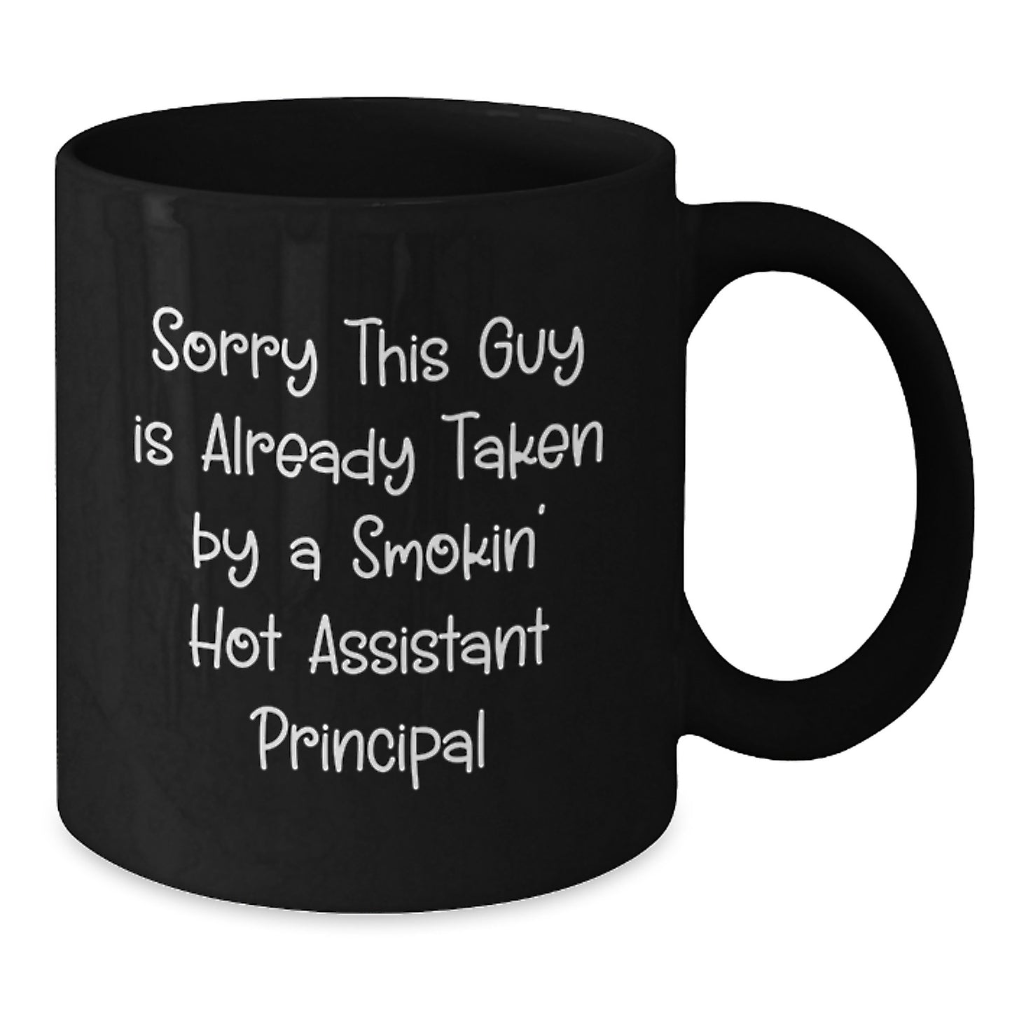 Funny Assistant Principal Gifts for Men from Friends, Christmas Unique Black Coffee Mug with Smokin' Hot Quote, Ideal for Assistant Principals - Additional