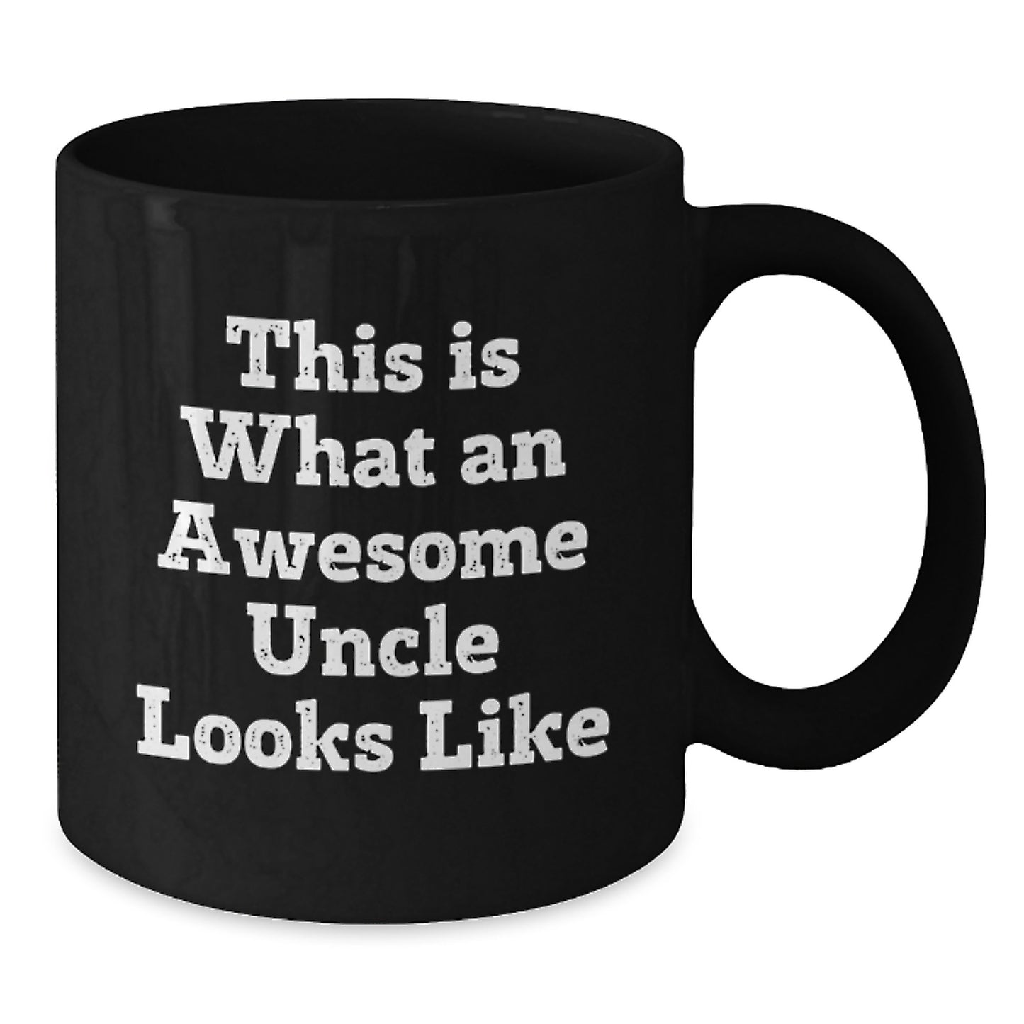 Funny Uncle Gifts from Men to Uncle Graduation Unique Gifts - 'This Is What An Awesome Uncle Looks Like' Quote on Black Coffee Mug - Additional