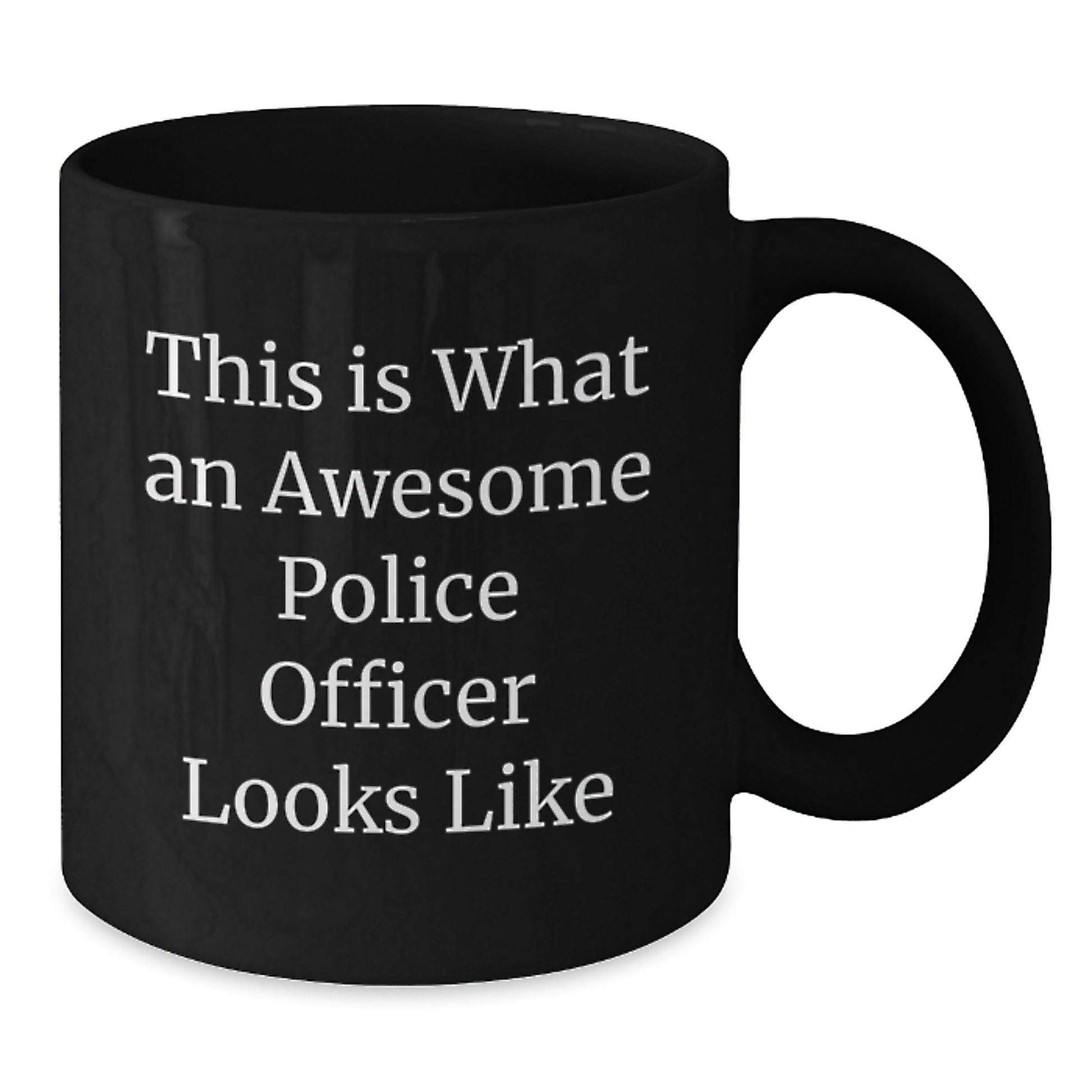 Funny Police Officer Gifts for Men Women Friends Valentine's Unique Black Coffee Mugs from Family - Additional
