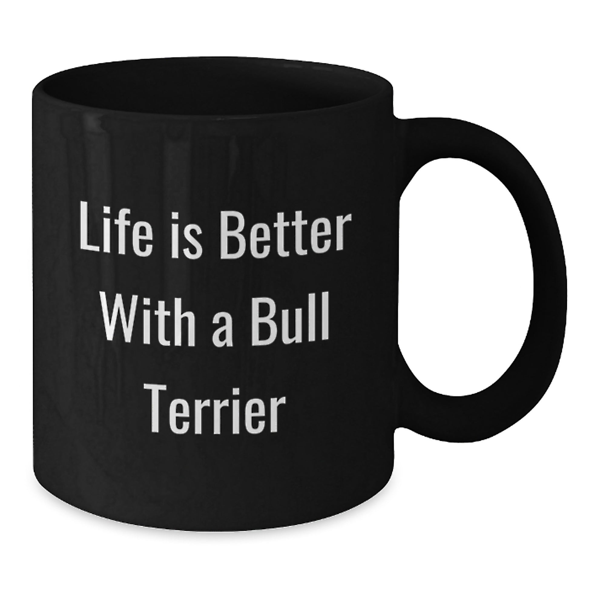 Funny Bull Terrier Dog Lover Gifts from Friends for Graduation Unique Black Coffee Mug - Additional