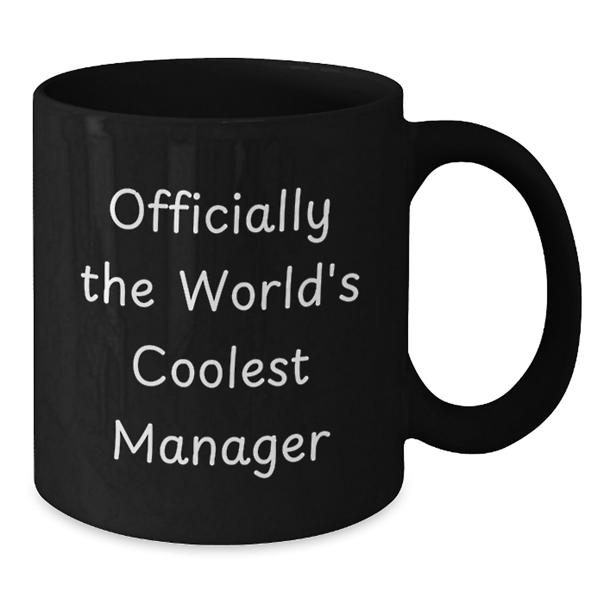 Funny Gifts for the World's Coolest Manager, Black Coffee Mug, Graduation Unique Gifts from Friends - Additional