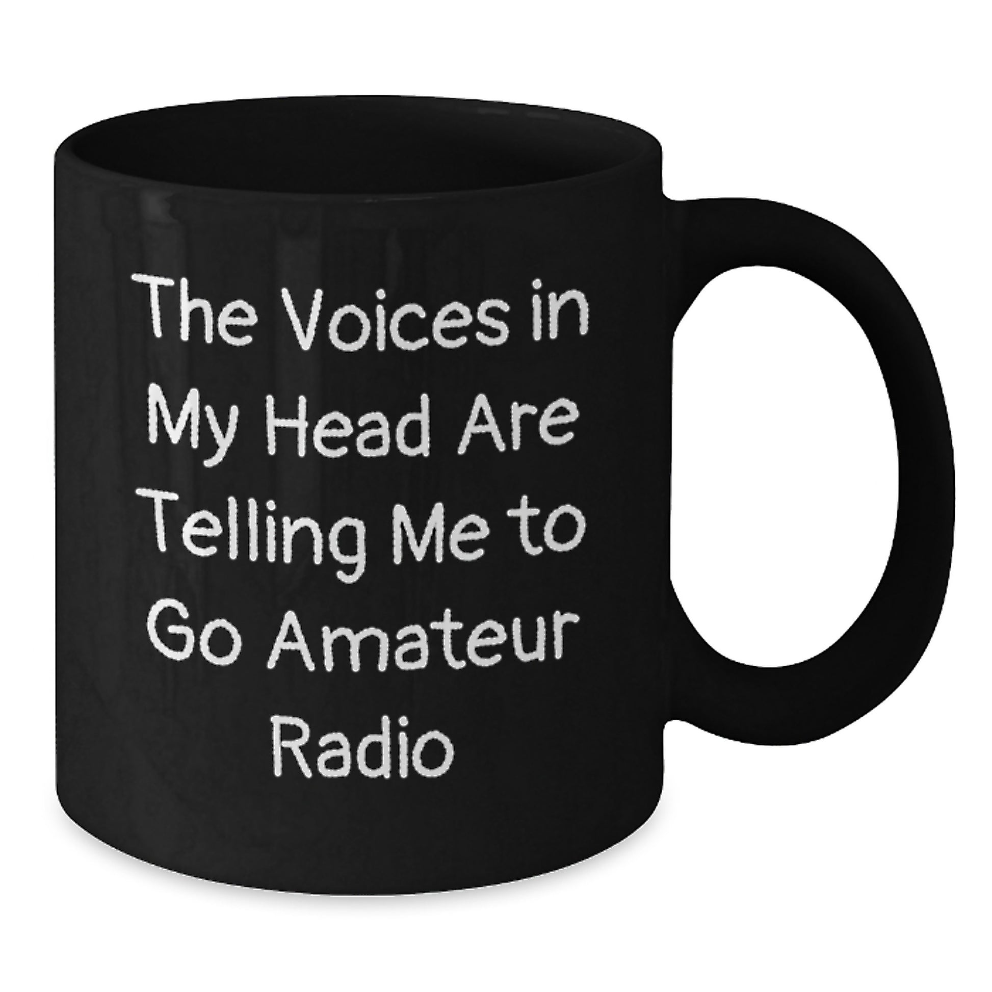 Funny Amateur Radio Gifts for Men, Women, Friends - Black Coffee Mug For Christmas Unique Presents From Family - Additional