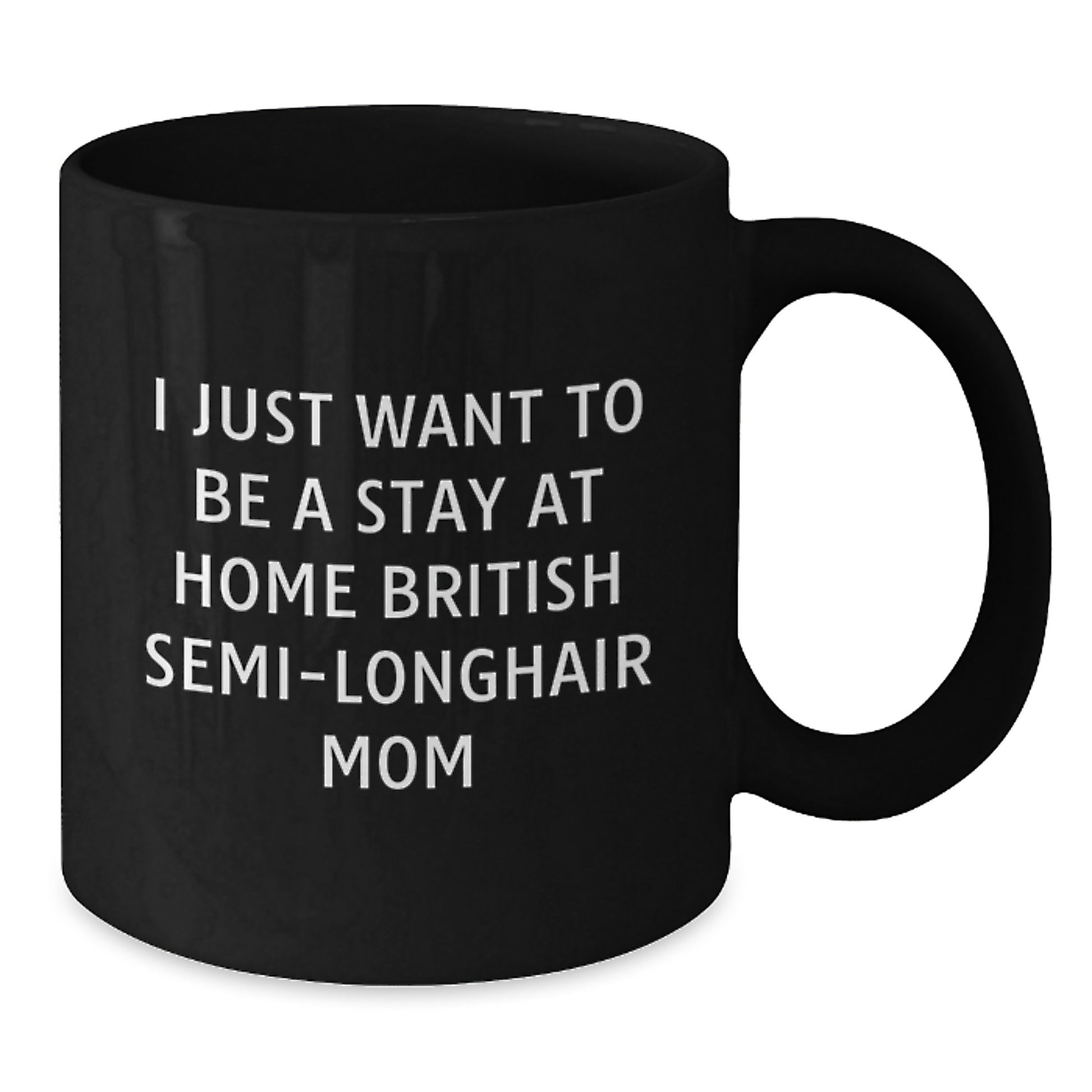 British Semi-Longhair Cat Mom Funny Coffee Mug Gifts from Friends for Birthday, 'I Just Want To Be A Stay At Home British Semi-longhair Mom' - Additional