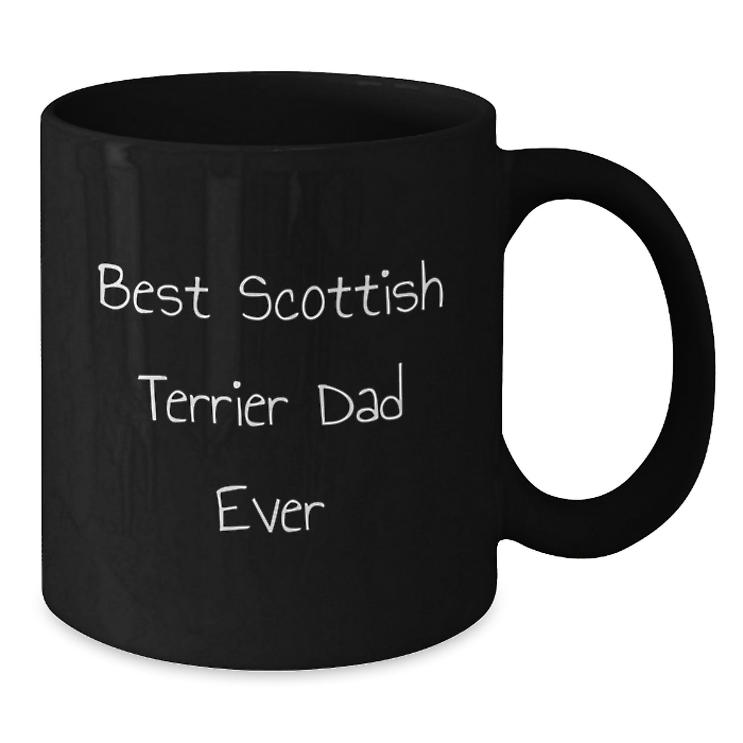 Funny Scottish Terrier Dog Gifts from Men - Best Dad Ever Quote Black Coffee Mug for Scottish Terrier Dog Lovers' Birthday Unique Gifts - Additional