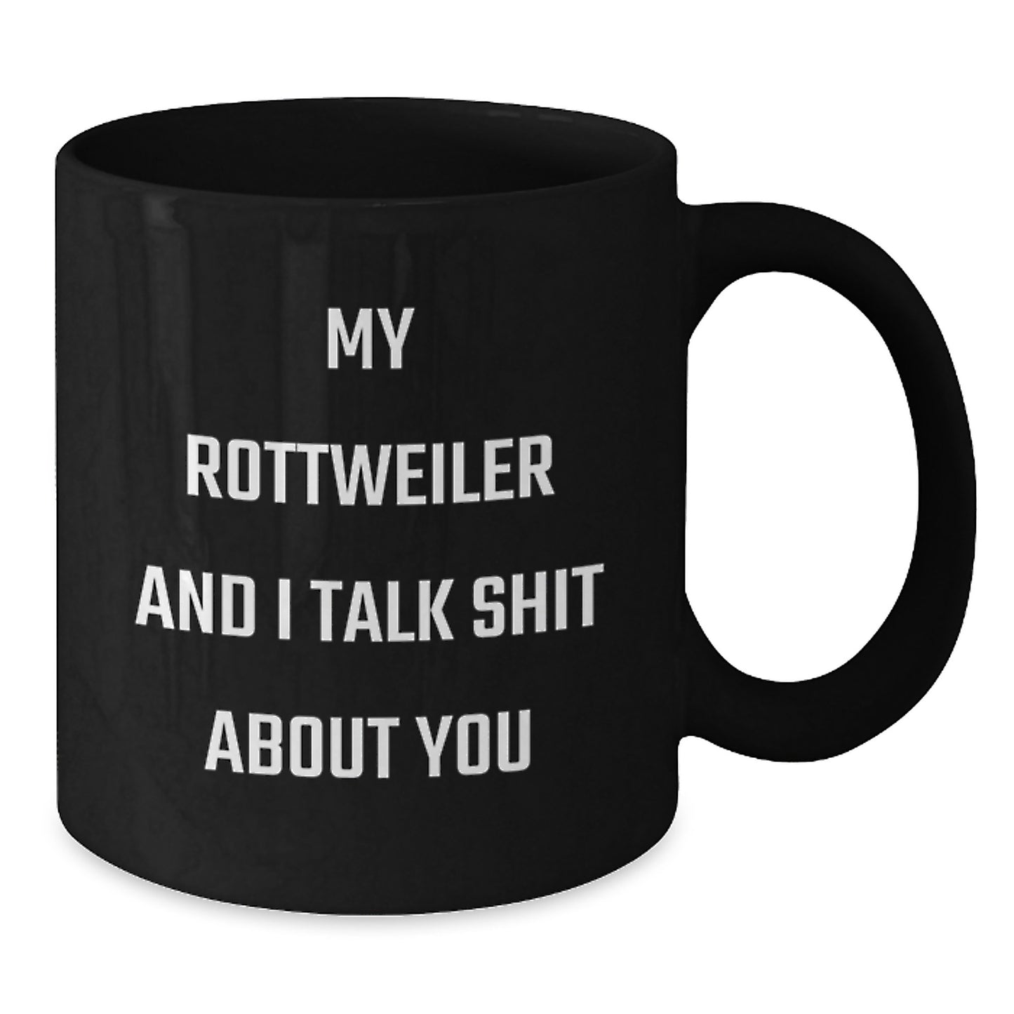 Funny Rottweiler Dog Gifts for Men from Friends, Black Coffee Mug for Graduation Unique - Additional