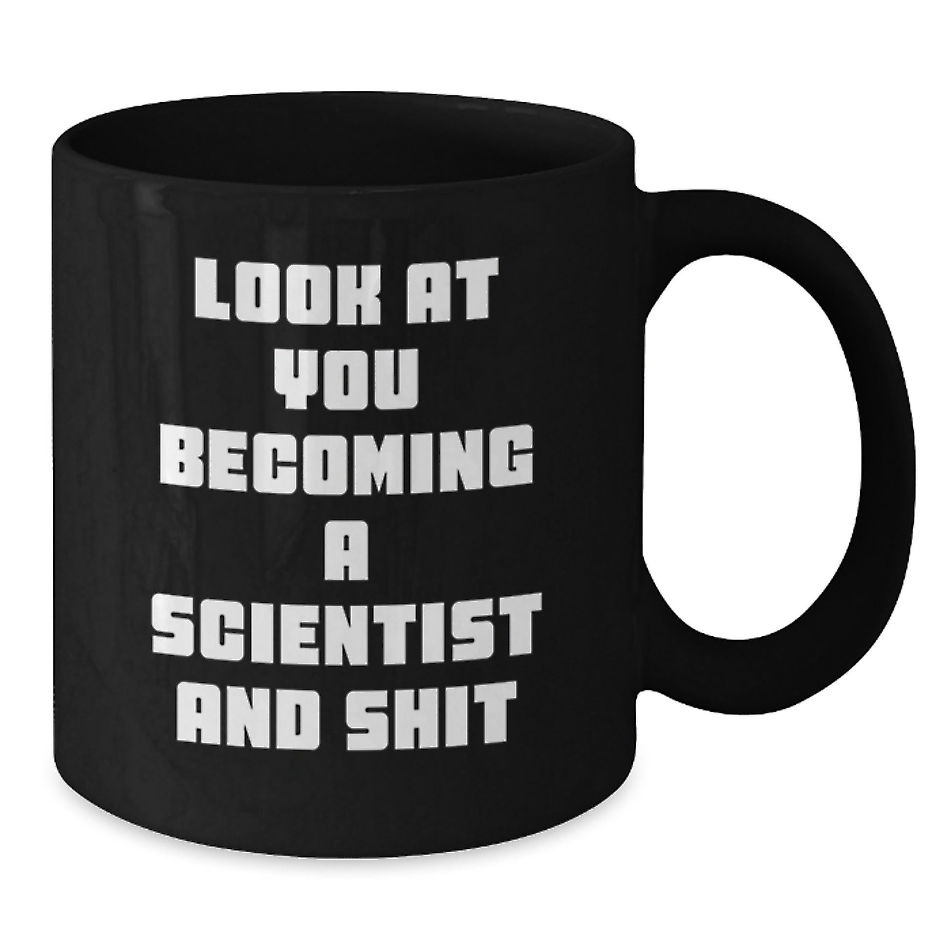 Funny Scientist Gifts from Friends, Unique Black Coffee Mug for Scientist Men, Graduation Unique Gifts - Additional