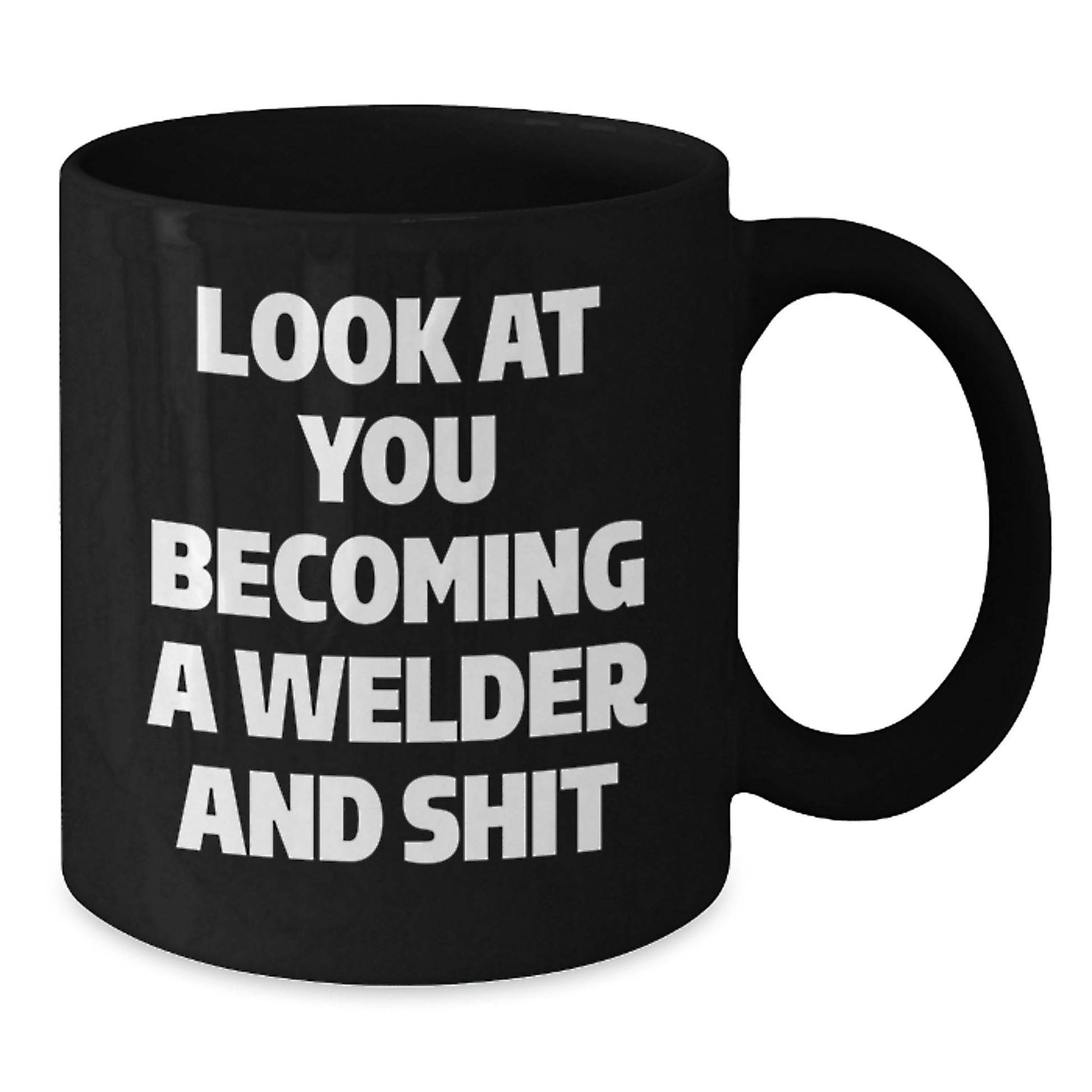 Funny Welder Gifts from Friends to Family, Black Coffee Mug for Men and Women Graduation Unique - Additional