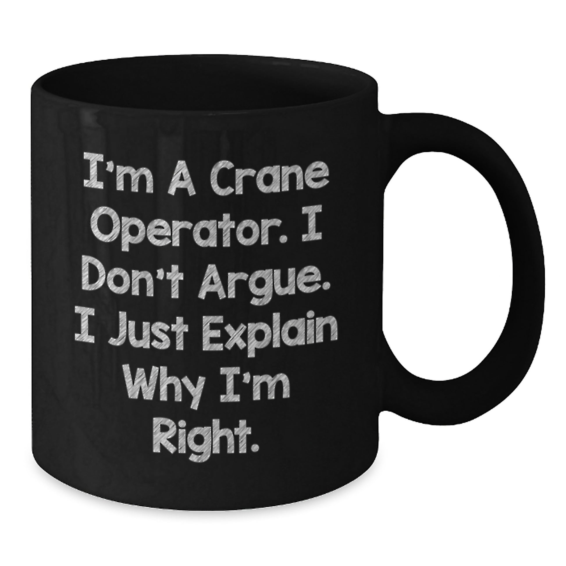 Funny Crane Operator Gifts from Friends, Unique Graduation Unique Gifts for Men, A Crane Operator Black Coffee Mug - Additional