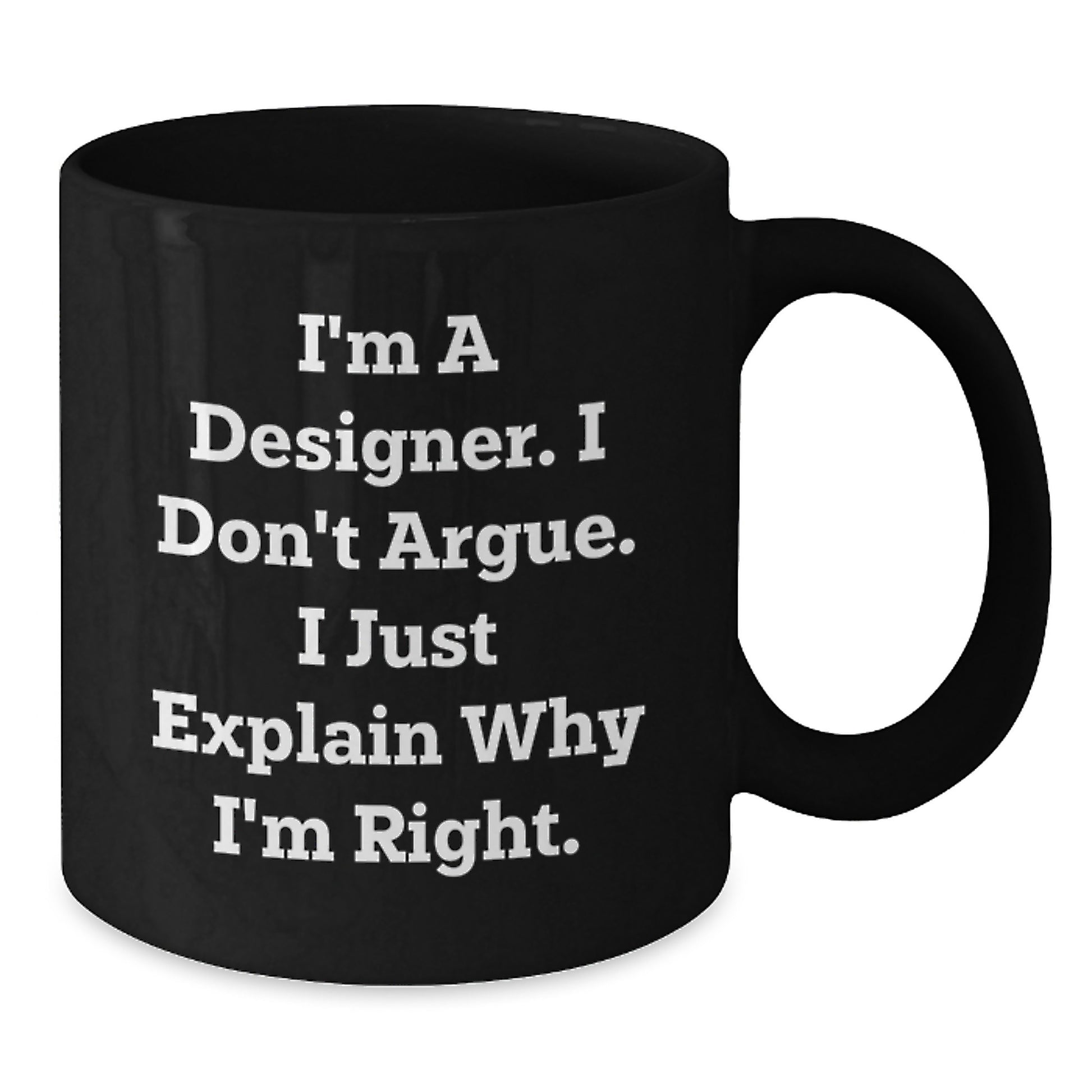 Designer Inspired Black Coffee Mugs - Funny Quote Gifts for Graduation from Friends and Family - Additional