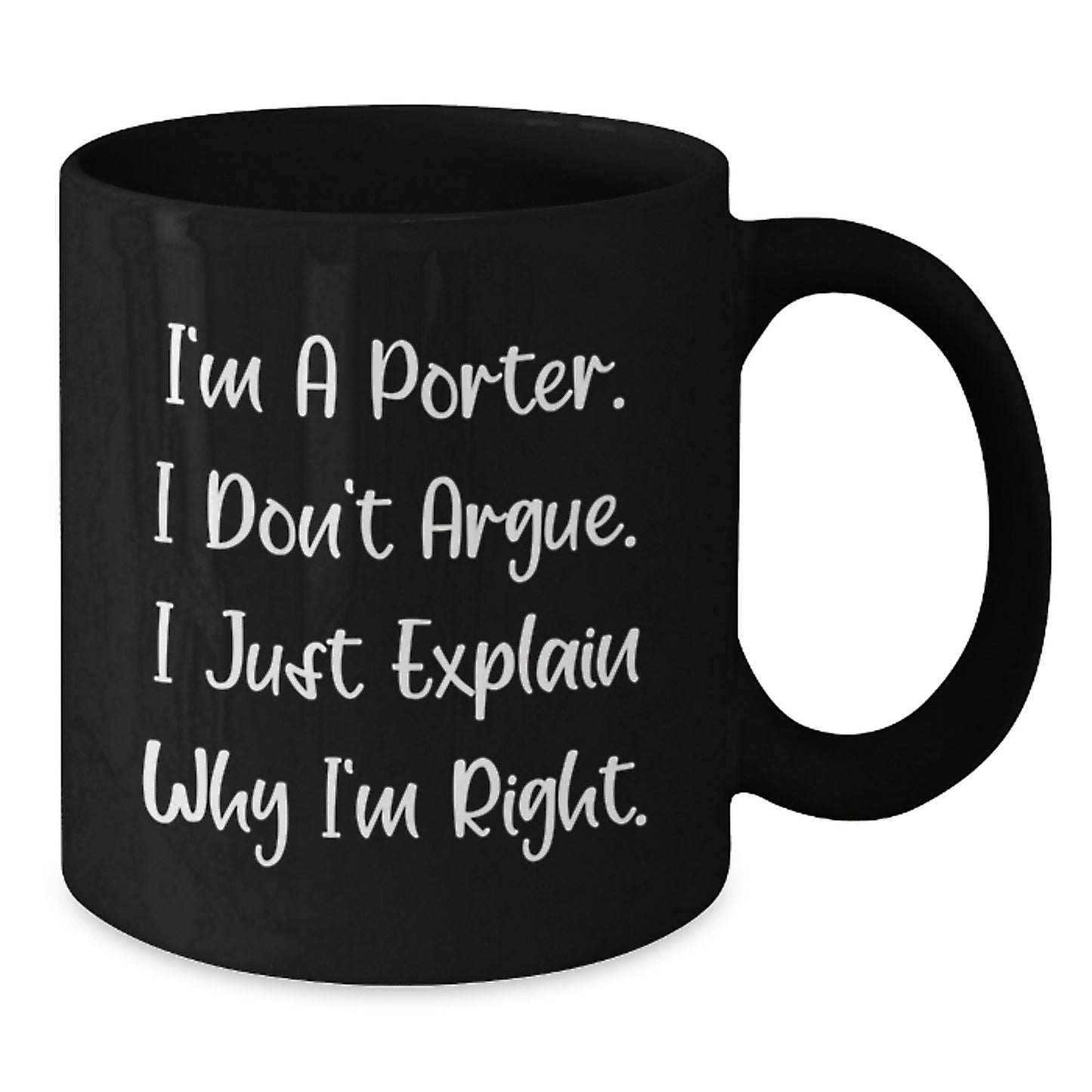 Funny Porter Black Coffee Mugs Gifts from Friends for Porter Men Graduation Unique - Additional