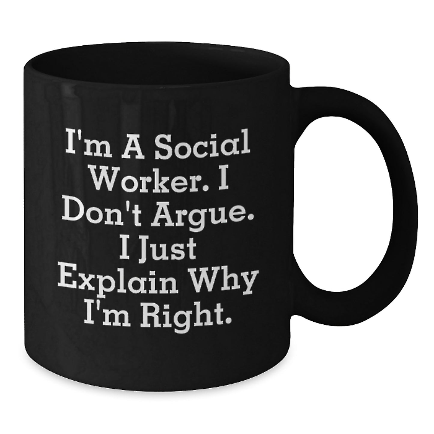 Funny Social Worker Gifts from Friends for Graduation Unique Black Coffee Mugs - Additional