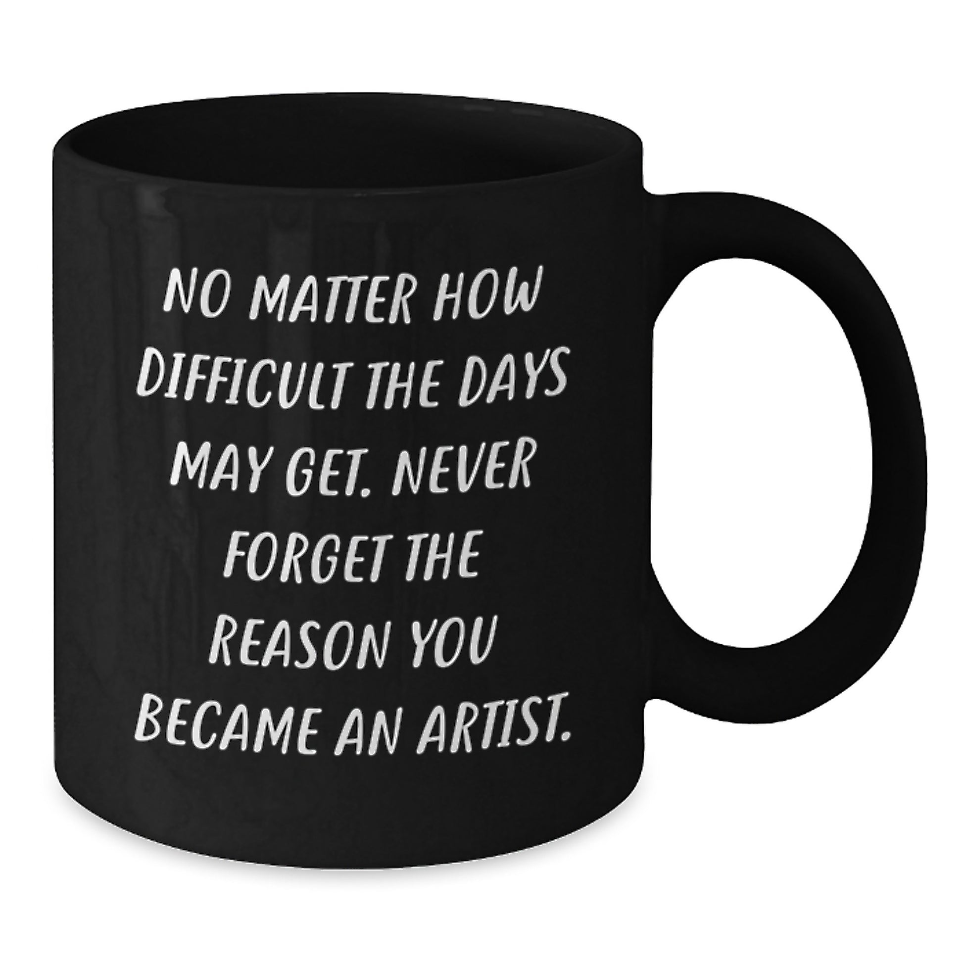 Artist Black Coffee Mug Gifts from Friends to Men with Inspirational Quote Never Forget The Reason You Became An Artist, Unique Graduation Gifts for Art Lovers - Additional