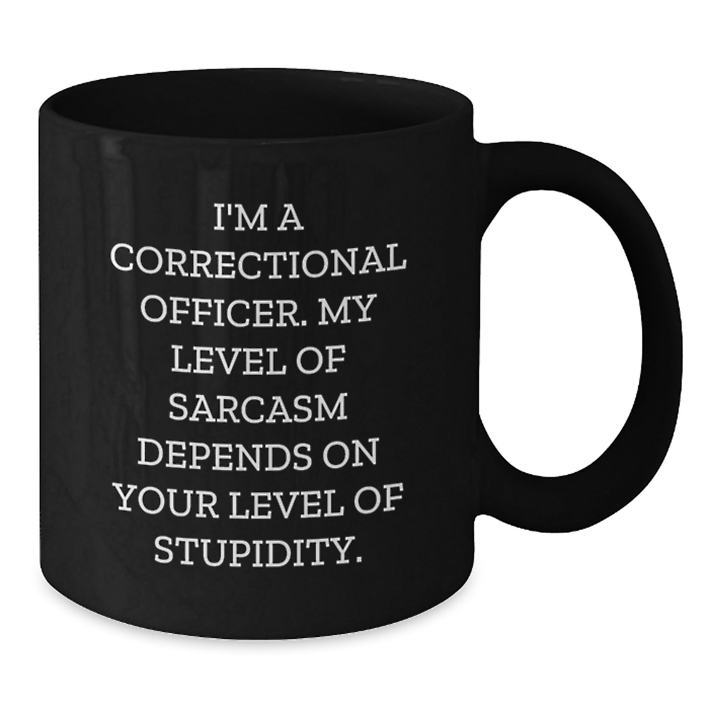 Funny Correctional Officer Gifts from Friends, Unique Graduation Unique Gifts for Correctional Officer, Black Coffee Mug with Sarcasm Quote - Additional