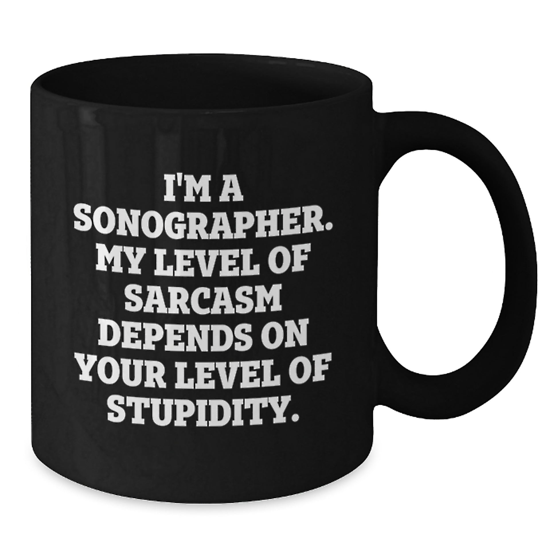 Funny Sonographer Gifts from Friends - Black Coffee Mug for Sonographer Birthday Unique Gifts - Additional