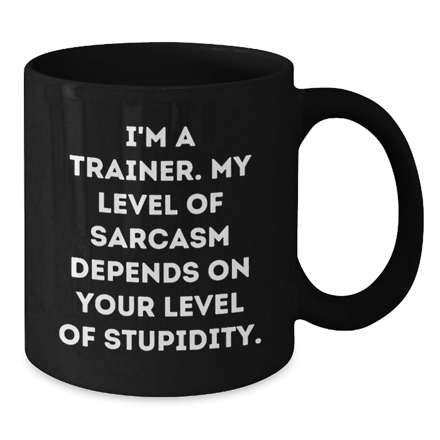 Funny Trainer Gifts for Men Graduation, Sarcastic Black Coffee Mug with Quote I'm A Trainer, Black Coffee Mug for Trainer Friends and Family - Additional