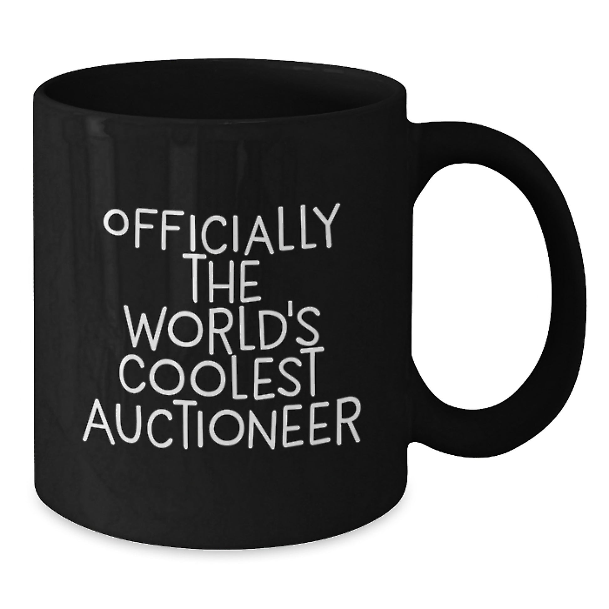 Coolest Auctioneer Black Coffee Mugs for Valentine's Gifts from Friends to Men - Officially 'The World's Coolest Auctioneer' - Additional