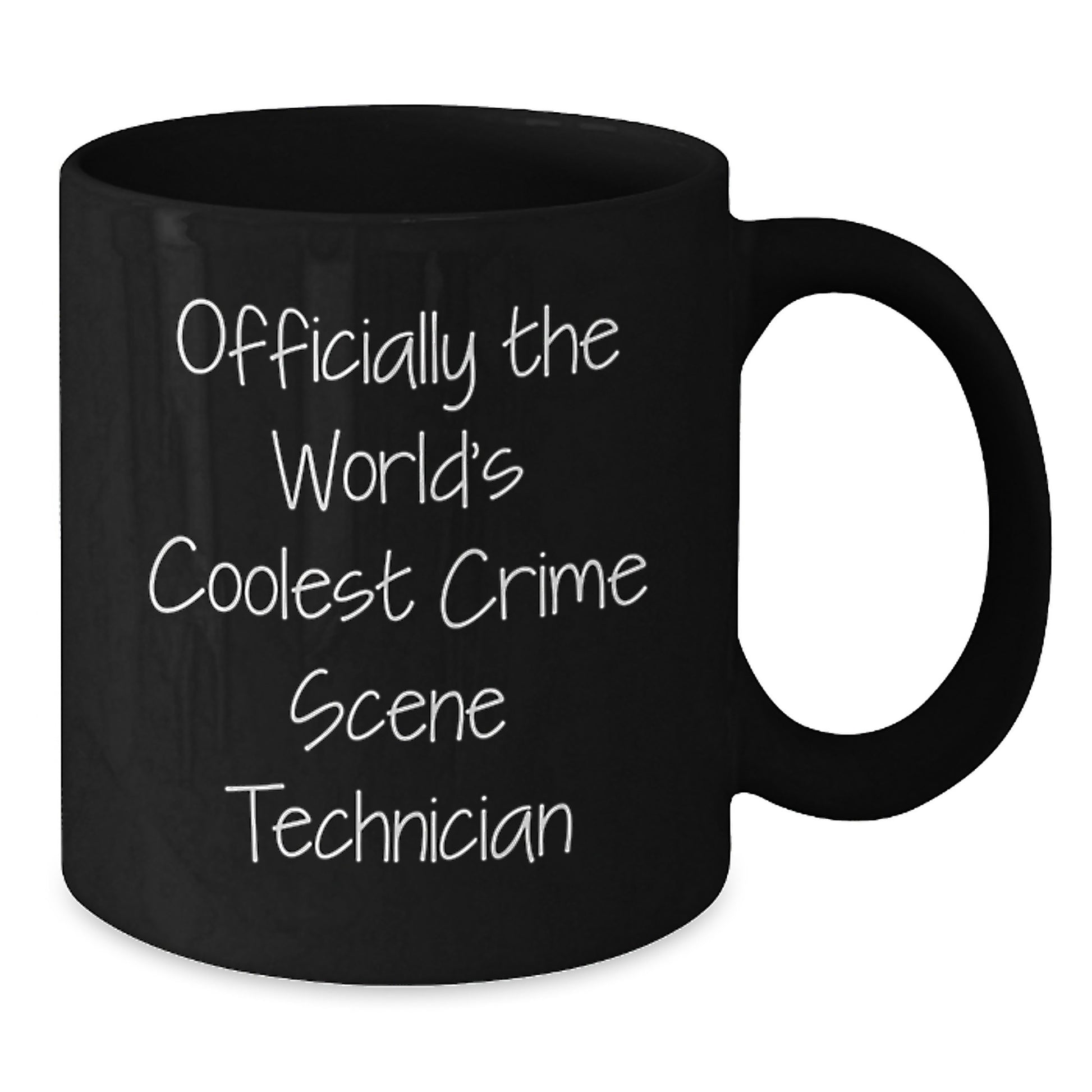 Funny Crime Scene Technician Gifts for Crime Scene Technician, Unique Graduation Unique Gifts from Friends, 'The World's Coolest Crime Scene Technician' Black Coffee Mug - Additional