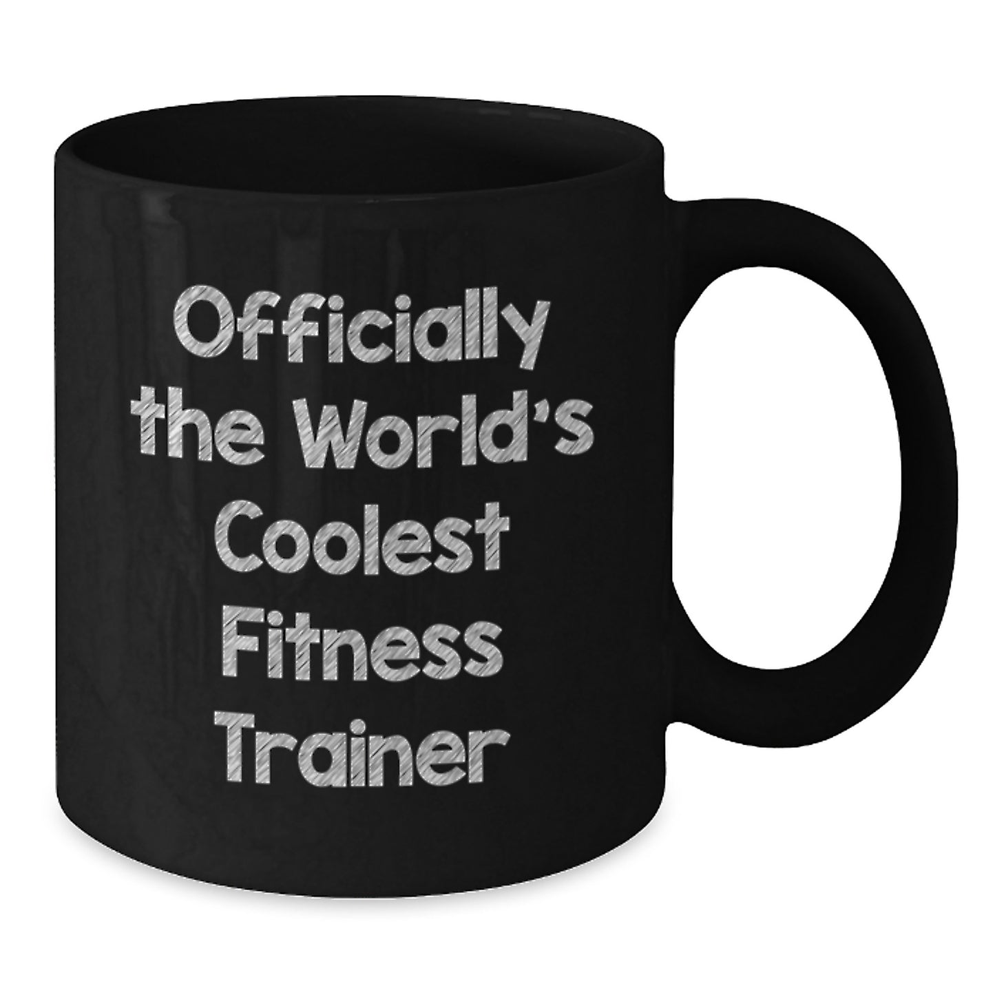 Funny Fitness Trainer Gifts for Men, Black Coffee Mug from Friends - Officially The World's Coolest Fitness Trainer Mugs for Fitness Trainers - Additional