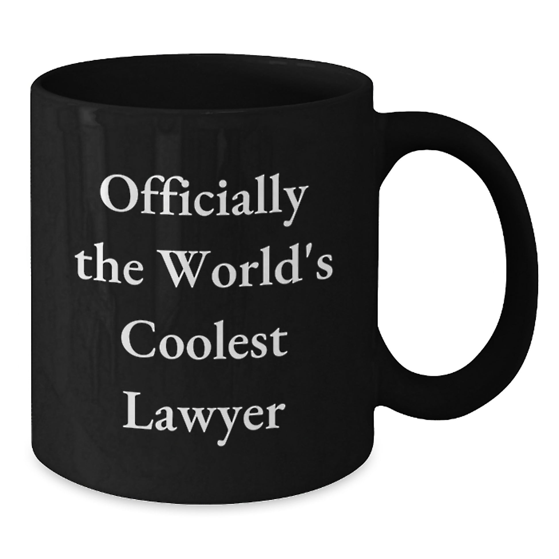 Funny Lawyer Gifts for Men, Officially The World's Coolest Lawyer Black Coffee Mug, Graduation Unique Gifts from Friends to Family - Additional