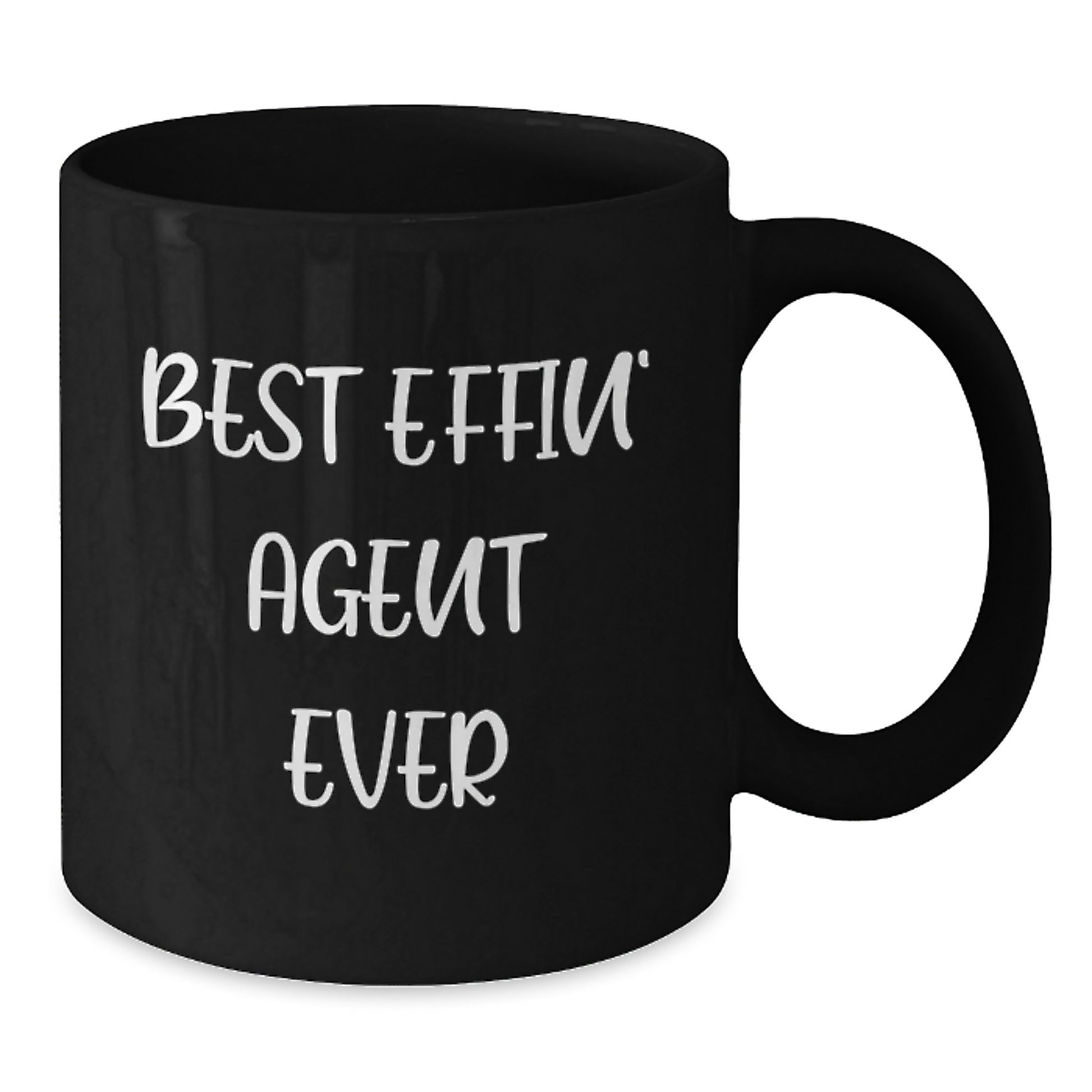 Funny Agent Gifts Black Coffee Mugs 'Best Effin' Agent Ever' Valentine's Unique - Additional