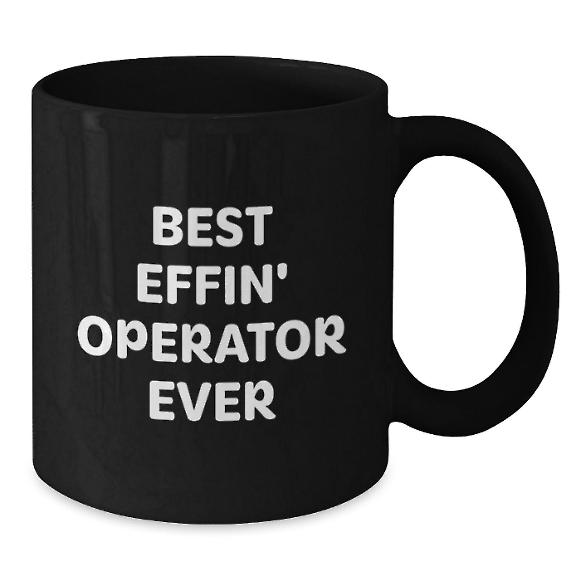 Funny Operator Gifts for Men, Best Effin' Operator Ever Black Coffee Mug, Birthday Unique Gifts from Friends - Additional