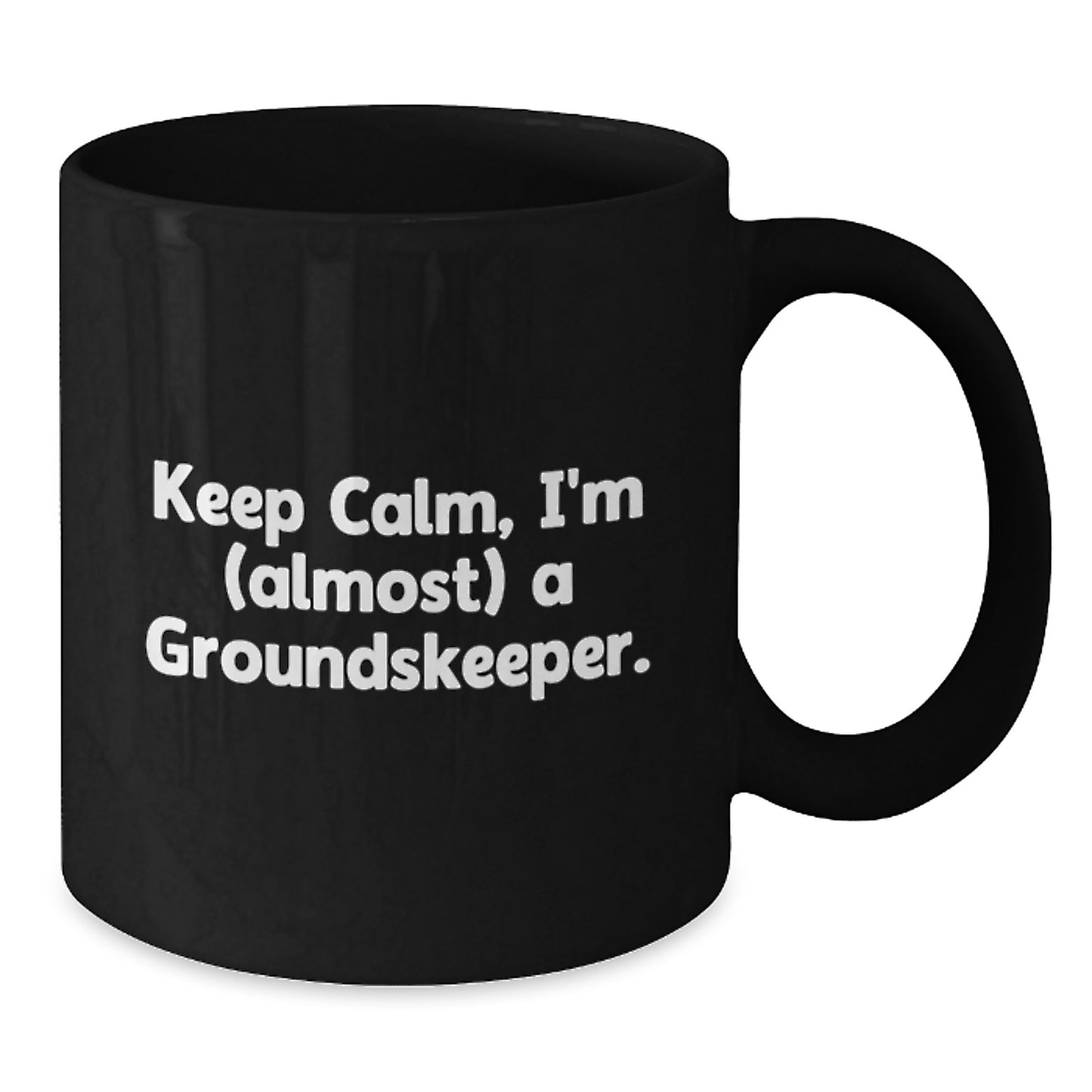 Funny groundskeeper Gifts, Keep Calm I'm Almost A groundskeeper Black Coffee Mug, Christmas Unique Gifts for groundskeeper Men, Women, Friends, Coworkers, Family - Additional