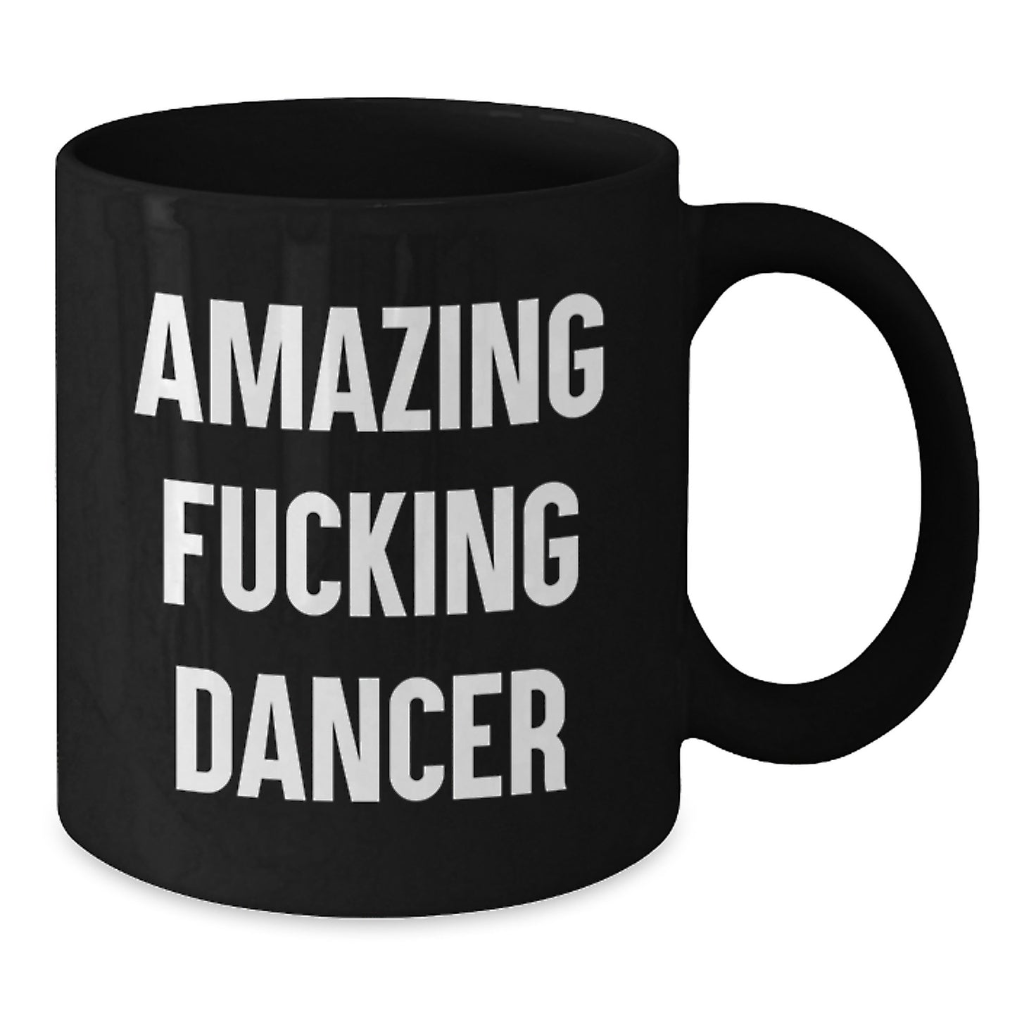Funny Dancer Gifts for Friends, Black Coffee Mug with Inspiring 'Amazing F--king Dancer' Quote, Unique Christmas Unique Gifts from Friends to Dancer Lovers - Additional