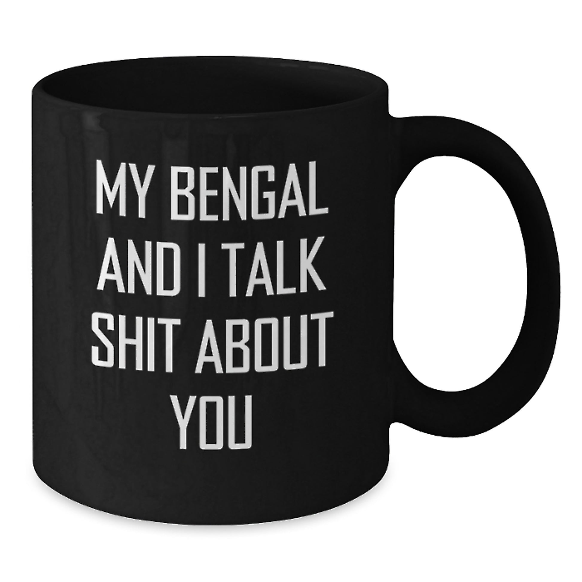 Funny Bengal Cat Mugs Gifts from Men to Their Bengal Cat Loving Dads on Father's Day Unique Black Coffee Mugs - Additional