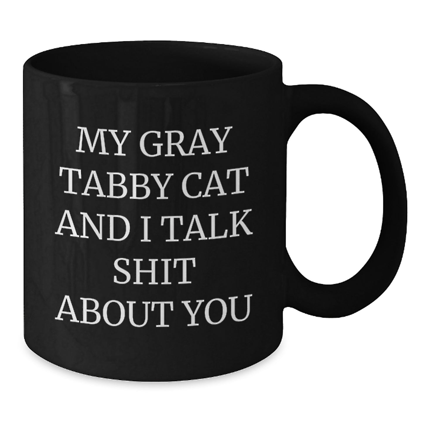 Gray Tabby Cat Funny Mug Gifts for Mom from Dad - Unique Mother's Day Coffee Mug with Quirky Quote - Additional