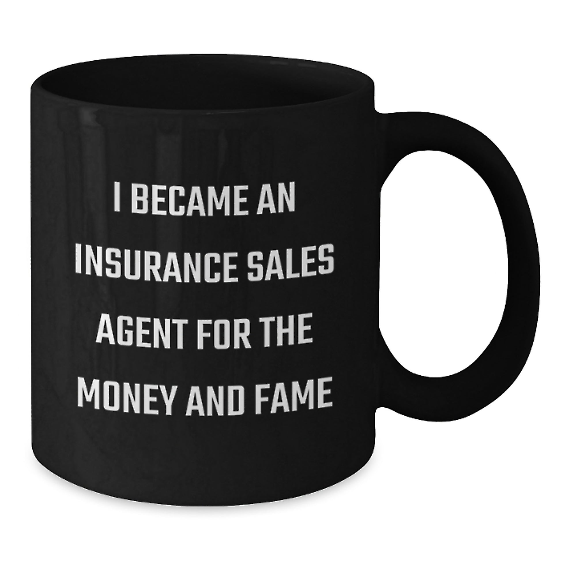 Unique Gifts for Insurance Sales Agent, Funny Quote, Black Coffee Mug, Birthday Unique Gifts from Friends - Additional