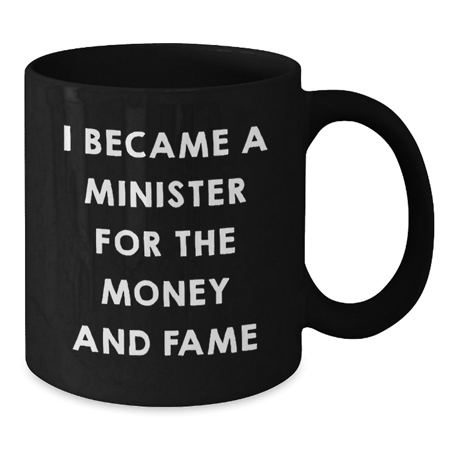 Funny Minister Quotes Gifts for Him Black Coffee Mug Birthday Unique Presents from Friends for Minister - Additional