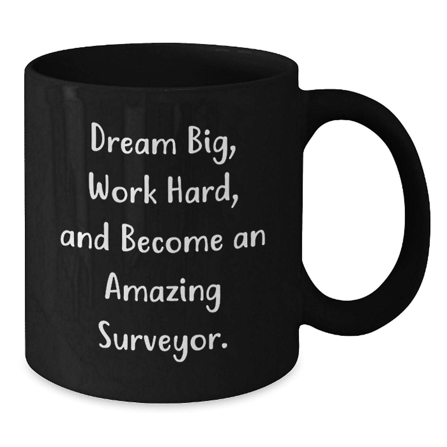 Funny Inspirational Surveyor Gift for Men Friends from Surveyor Lover with Black Coffee Mug - Become an Amazing Surveyor on Christmas Unique Gifts - Additional