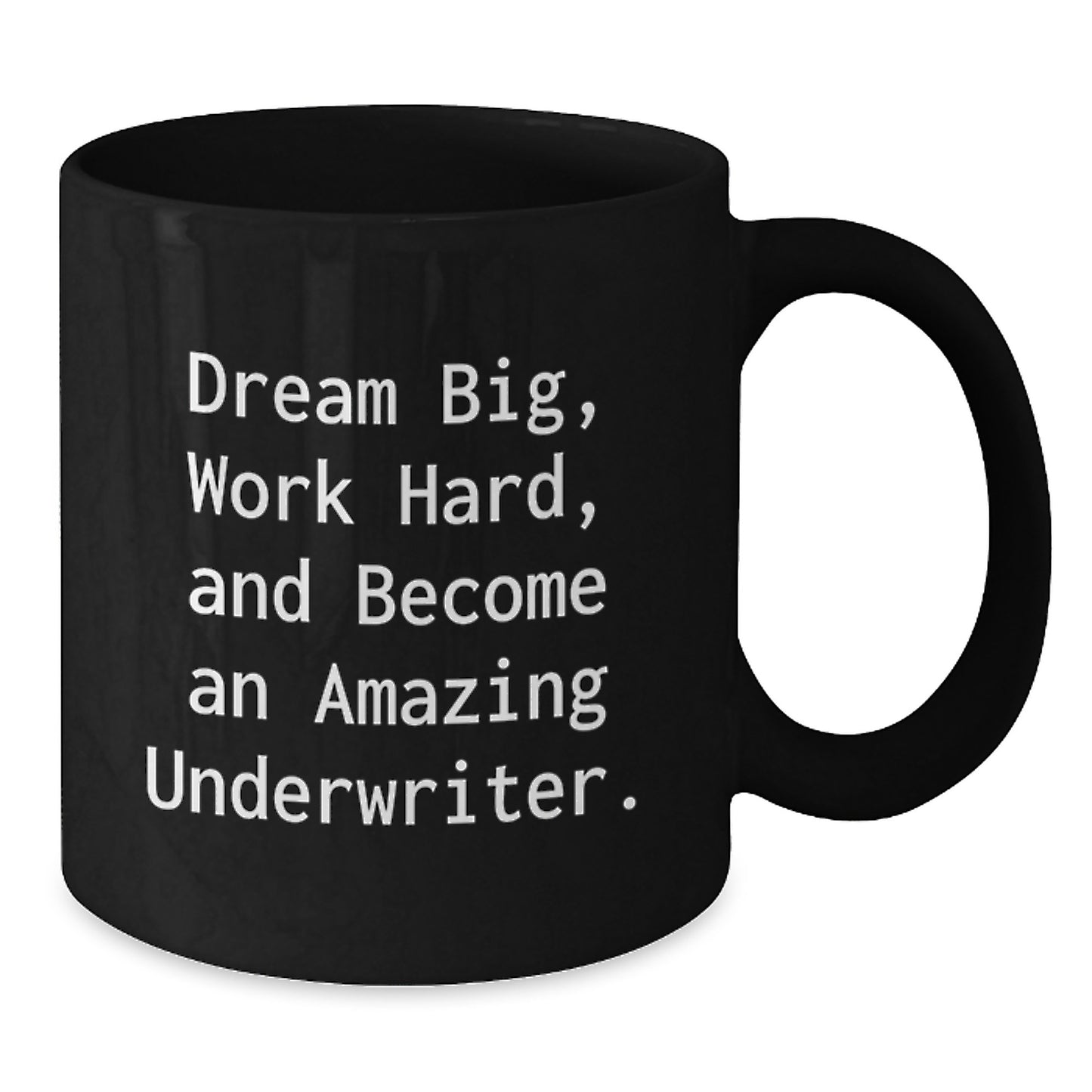 Funny Underwriter Gifts from Family, Christmas Unique Mugs for Underwriters to Dream Big, Work Hard, And Become Amazing - Additional