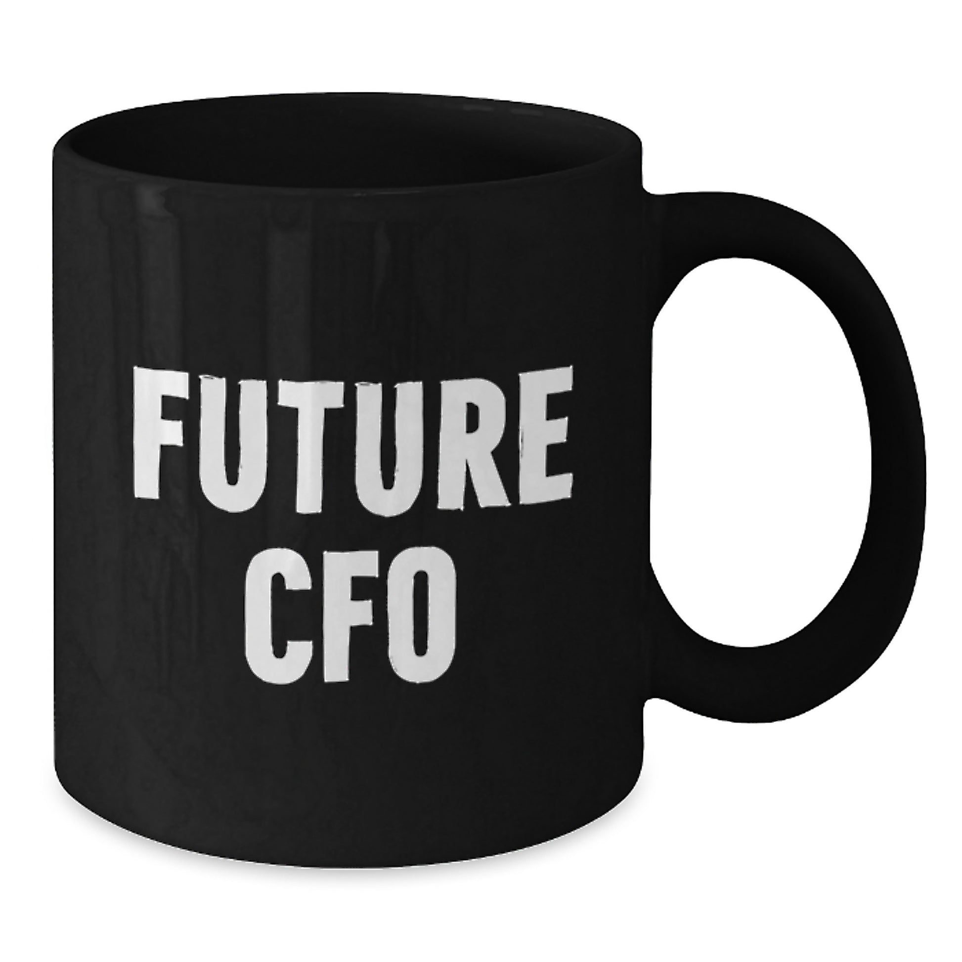 Funny Future CFO Gifts for Men from Friends and Family, Black Coffee Mug, Inspirational Motivational Quote - Additional