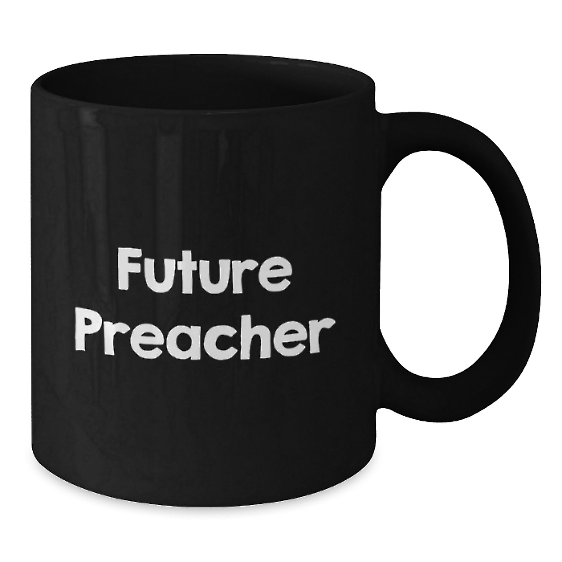 Funny Quote Gifts from Friends for Preacher, Black Coffee Mug - Christmas Unique Gifts - Additional