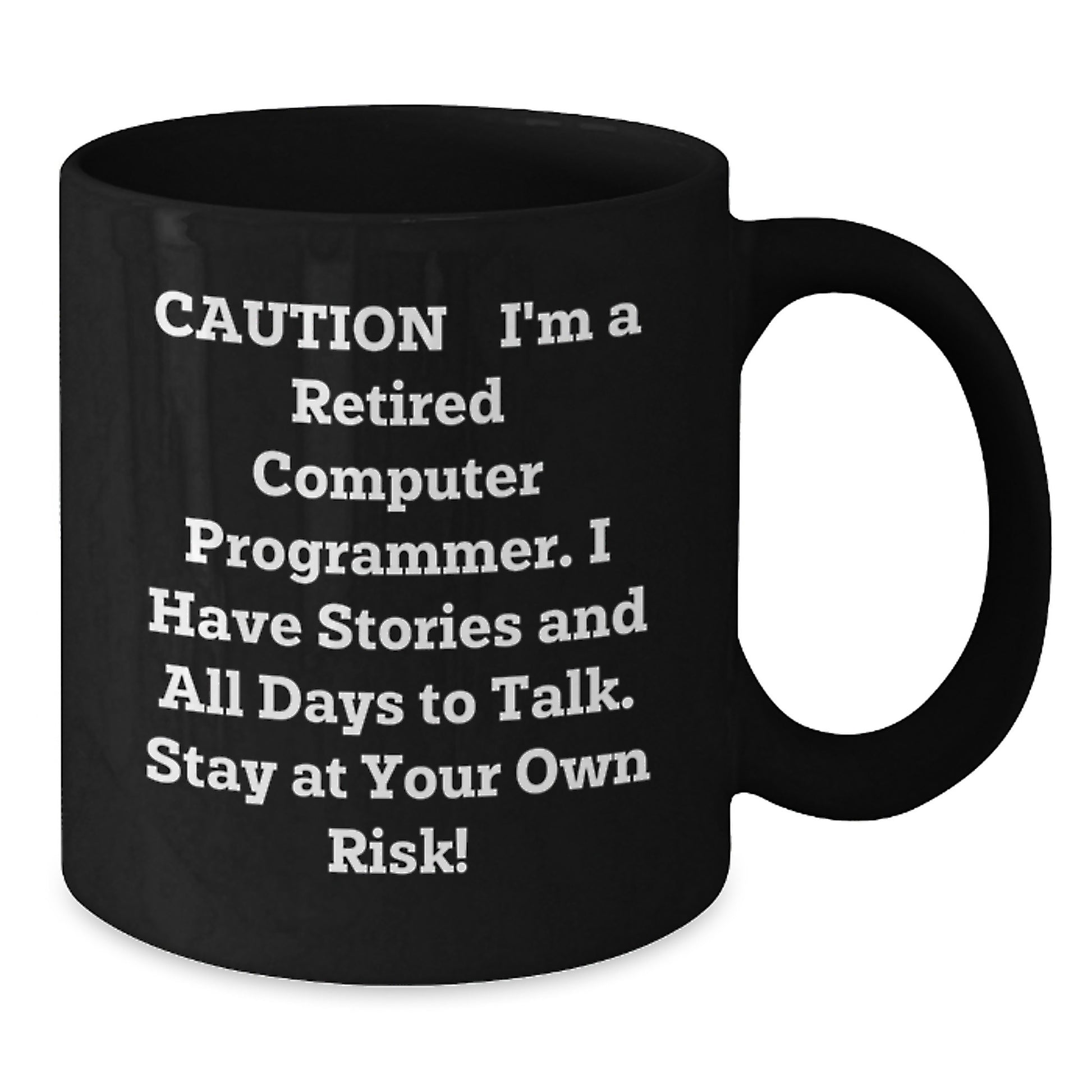 Funny Computer Programmer Gift Ideas, Black Coffee Mug, Christmas Unique Gifts from Friends to Men, Humorous Quote - Additional