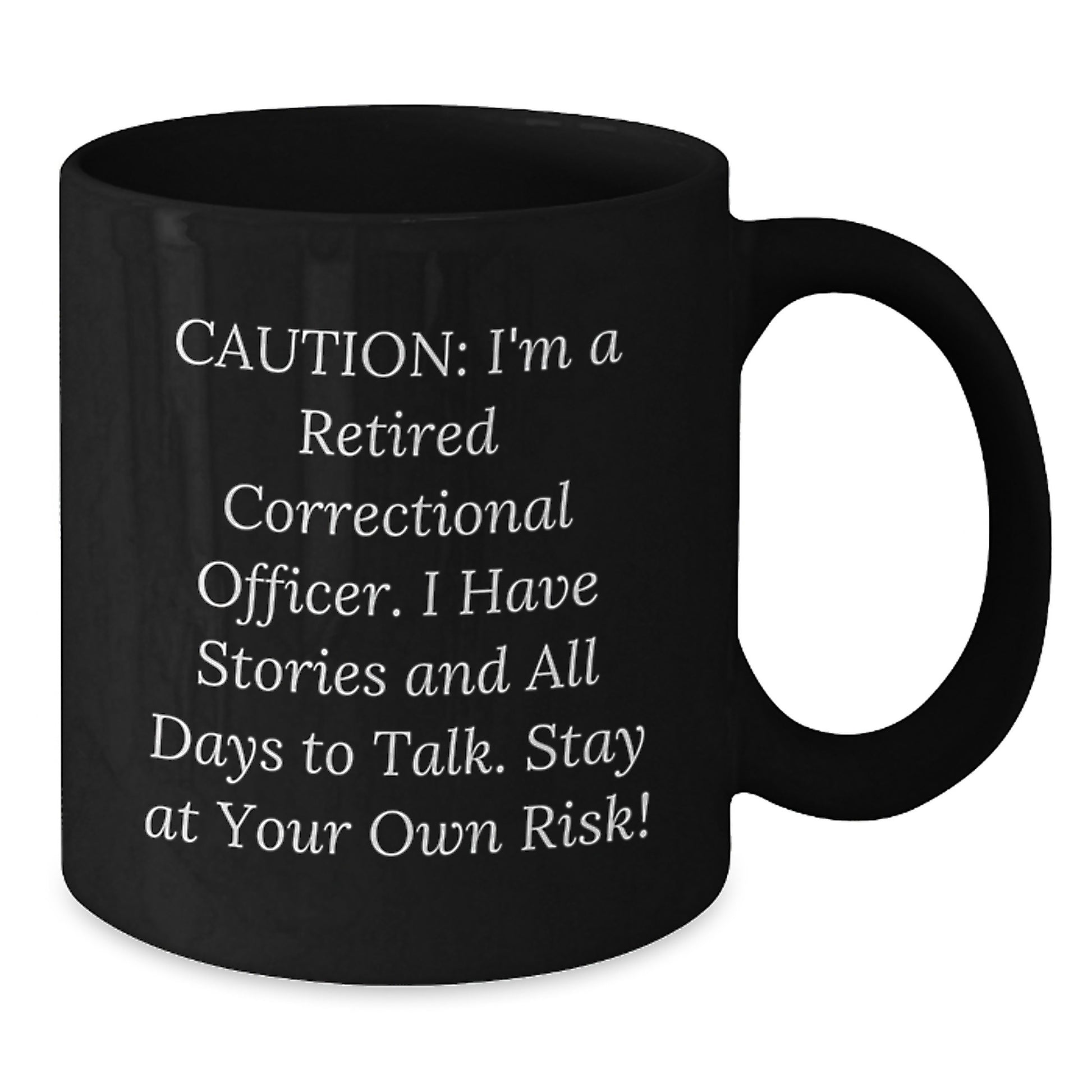 Funny Correctional Officer Black Coffee Mug Gifts from Men to Correctional Officer, Unique Christmas Unique Gifts for Correctional Officer - Additional