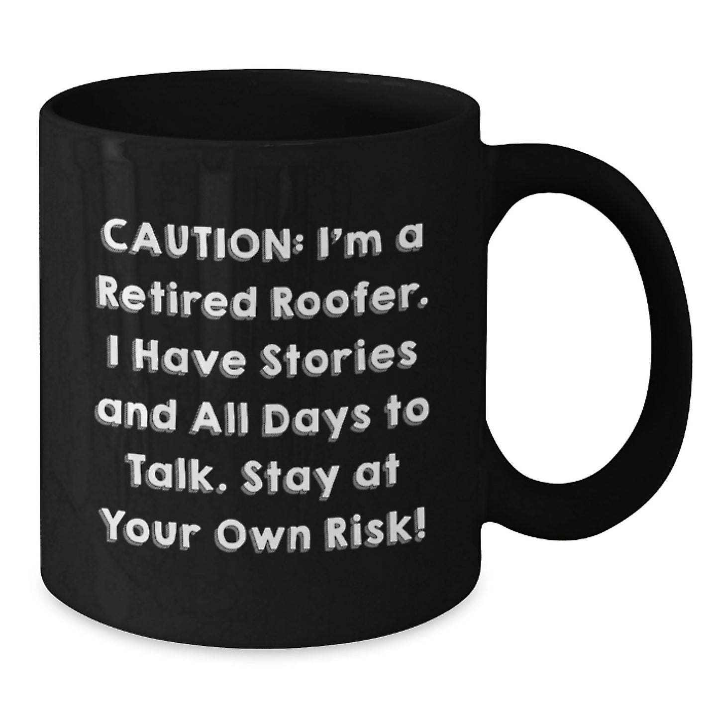 Funny Roofer Gifts for Men, Unique Black Coffee Mug from Retired Roofer, Christmas Unique Gifts - Additional