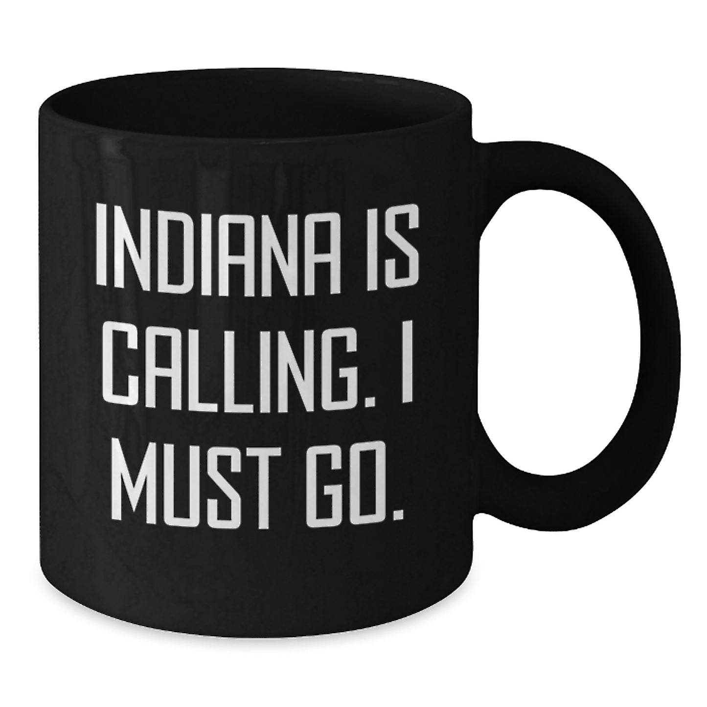 Indiana Black Coffee Mug, Funny Gift for Indiana Lovers, Christmas Unique Gifts from Friends to Indiana Family - Additional