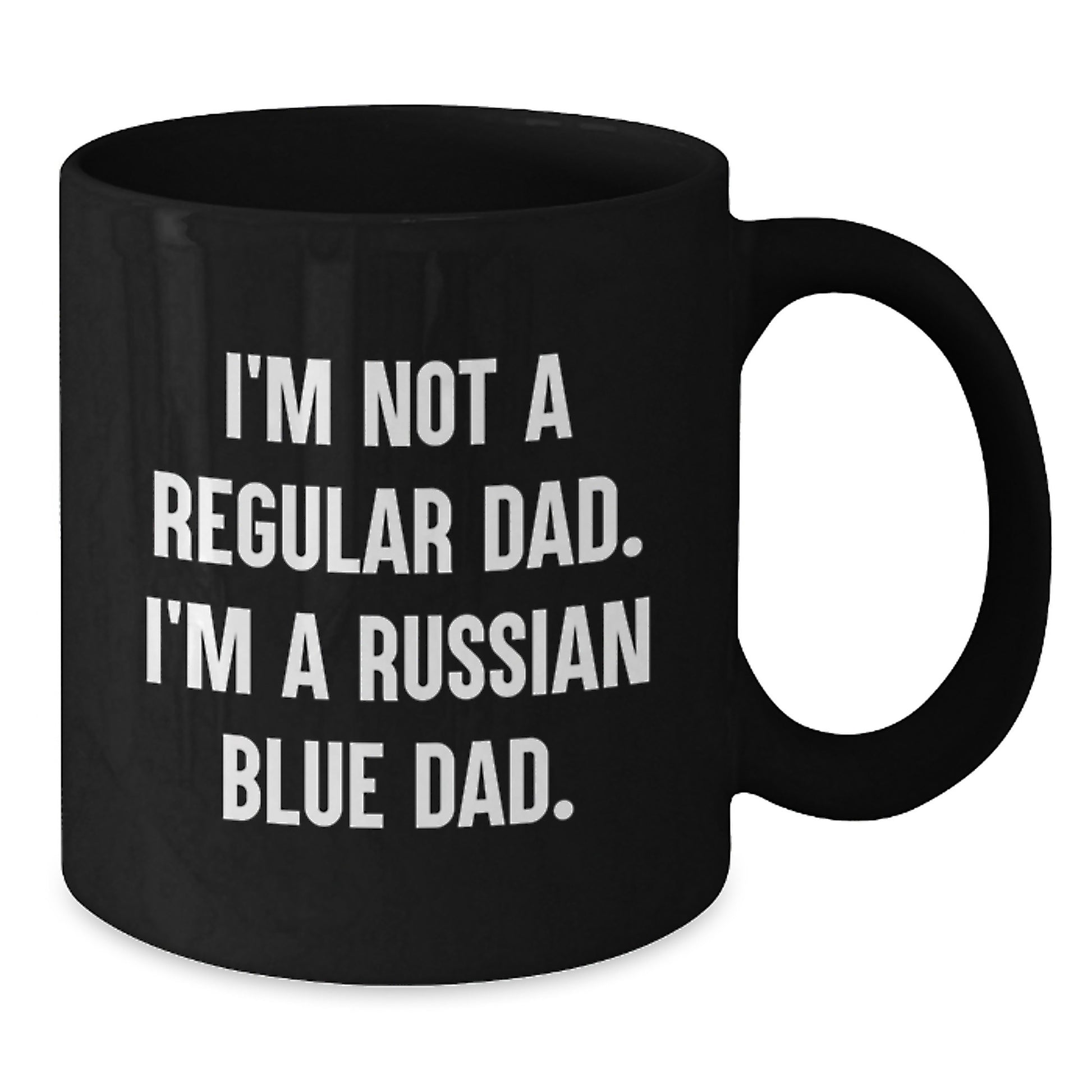 Funny Russian Blue Cat Dad Gifts from Men for Russian Blue Cat Lovers Graduation Unique Gifts Black Coffee Mug - Additional