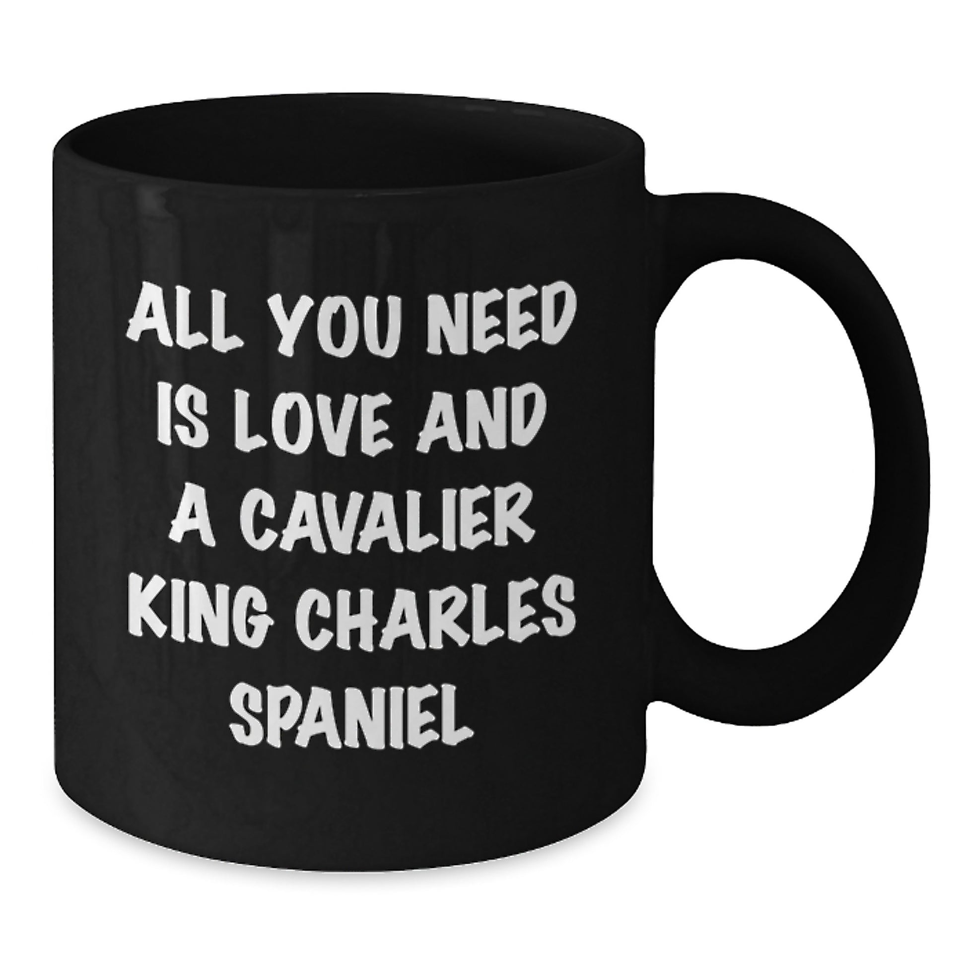 Cavalier King Charles Spaniel Dog Lover Gifts from Men Women Family - Funny Black Coffee Mug for Christmas - Additional