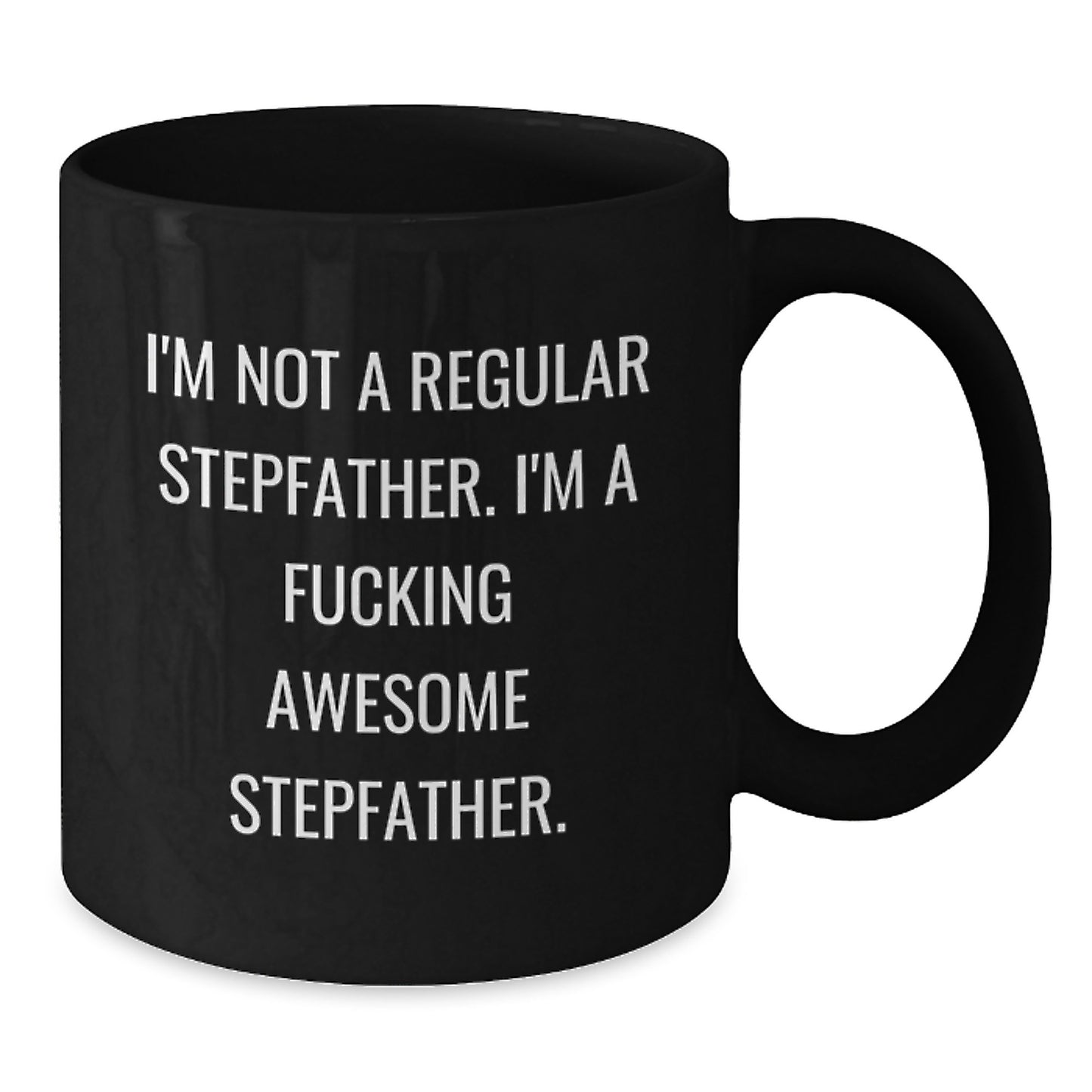 Funny Stepfather Christmas Unique Gifts from Men to Stepfather, Black Coffee Mugs for Awesome Dads, Unique Gifts for Stepfather - Additional