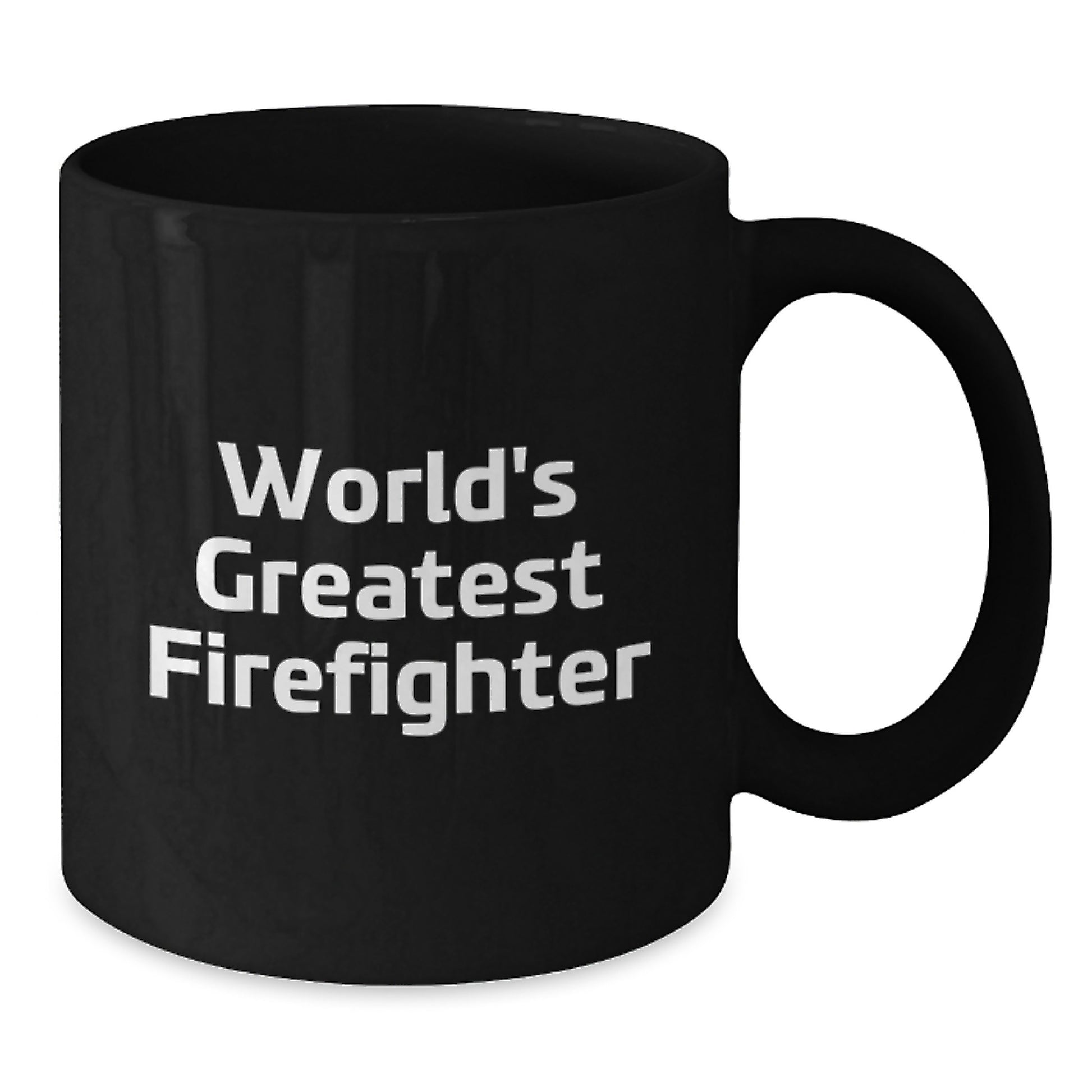 Funny Firefighter Gifts Black Coffee Mug - World's Greatest Firefighter Mug for Dad - Additional